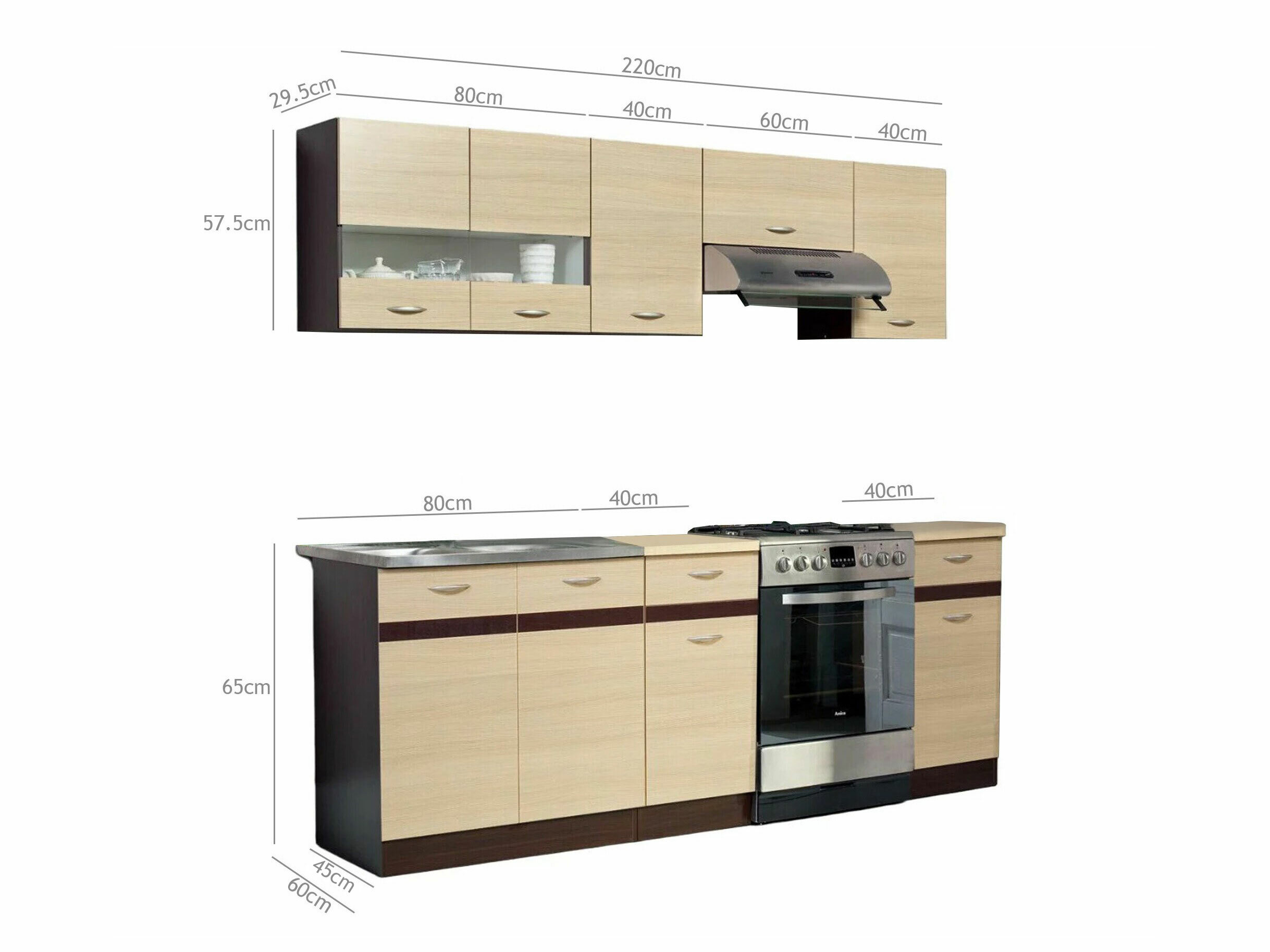 Modular kitchen set Eli Light 111