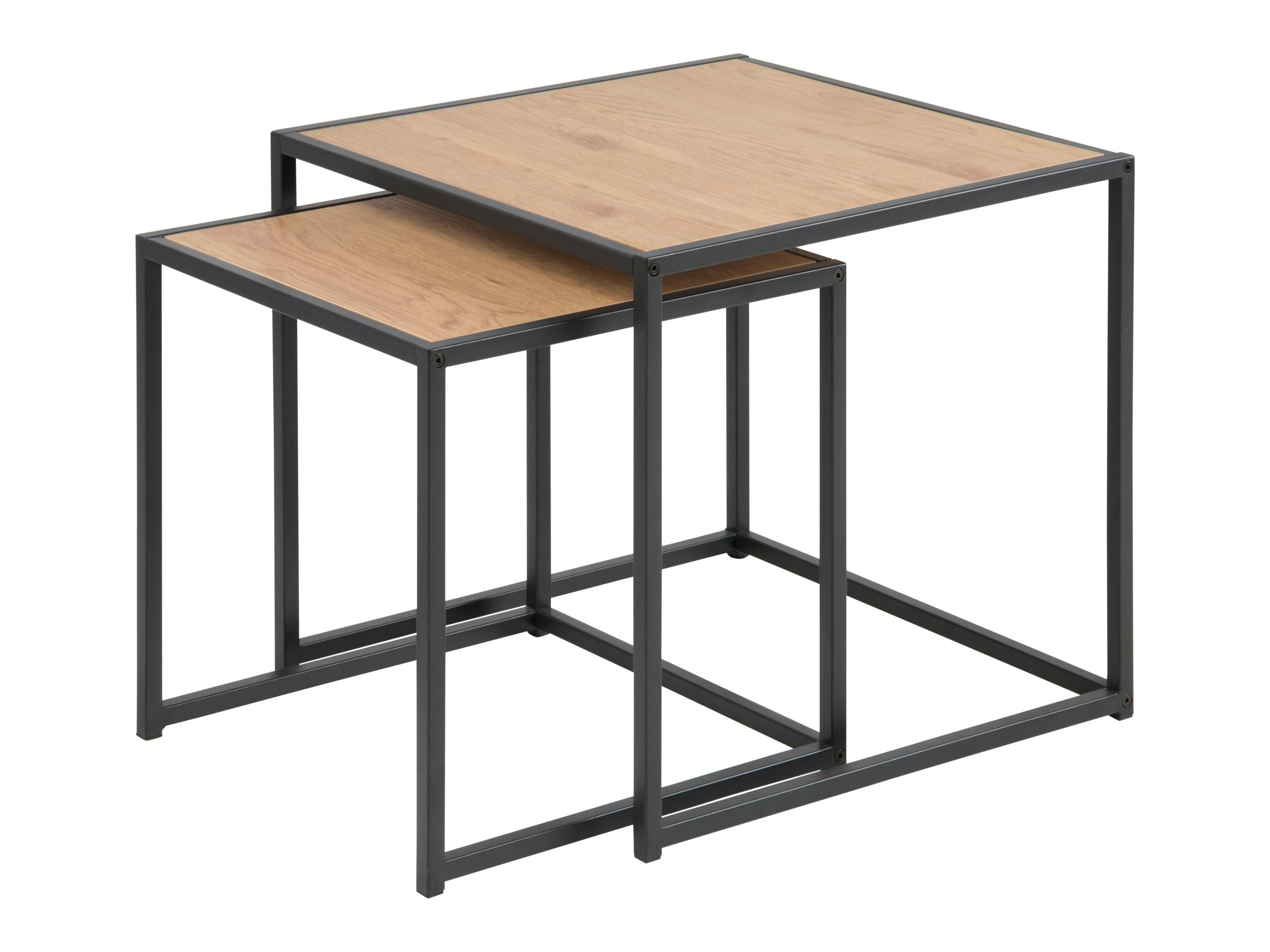 Nest of side tables Norsica 461 (Wild oak + Black)