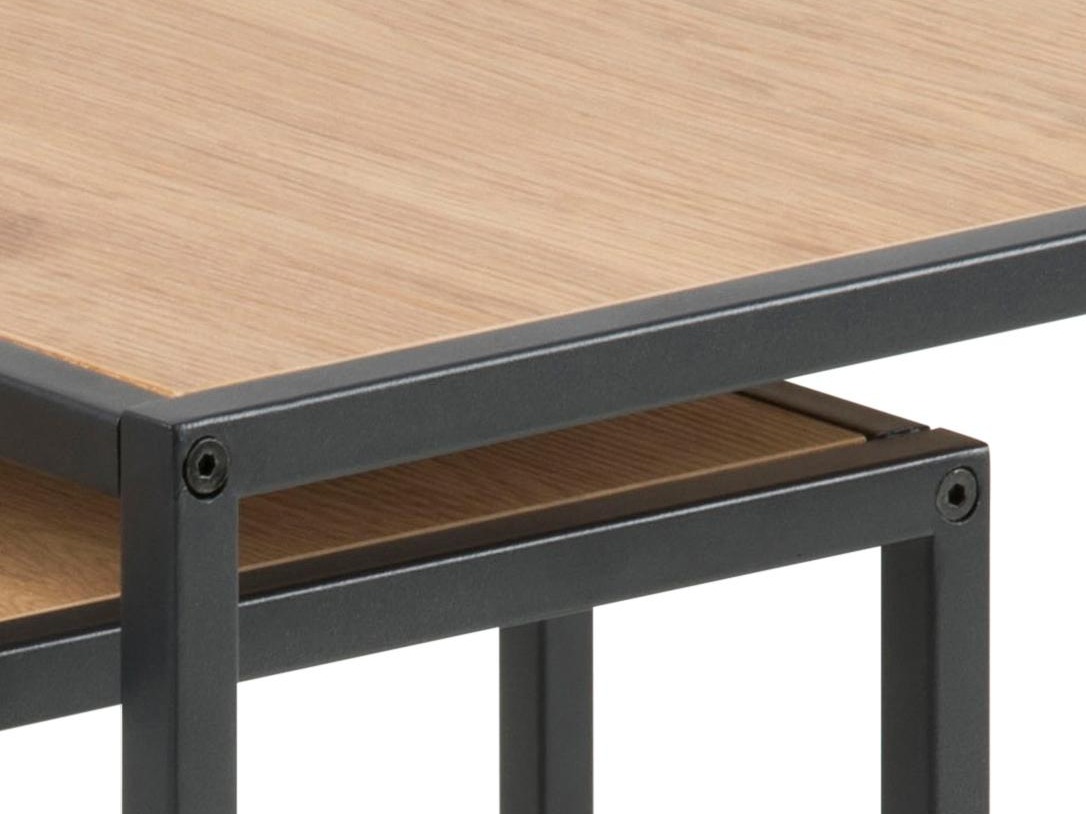 Nest of side tables Norsica 461 (Wild oak + Black)