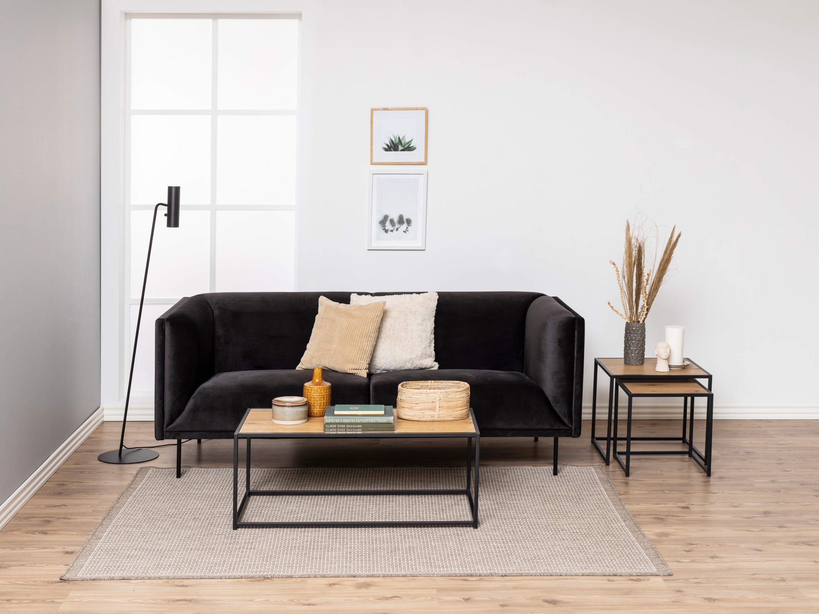 Nest of side tables Norsica 461 (Wild oak + Black)