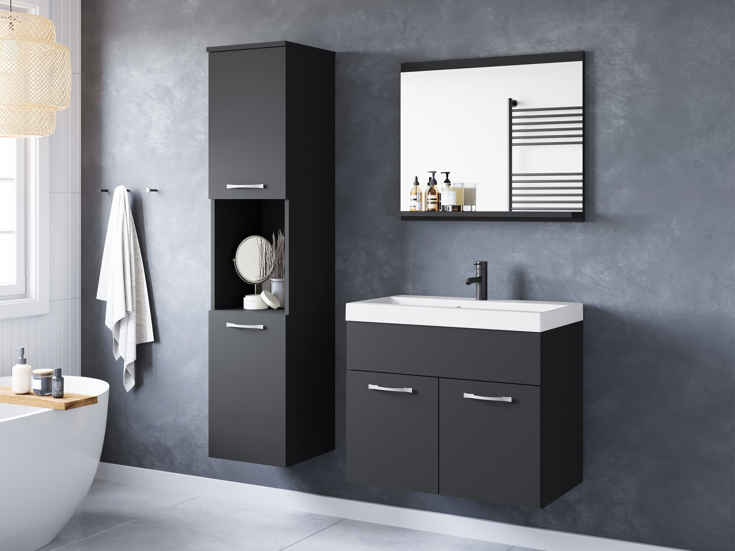 Bathroom set Sarasota 122 (Graphite)