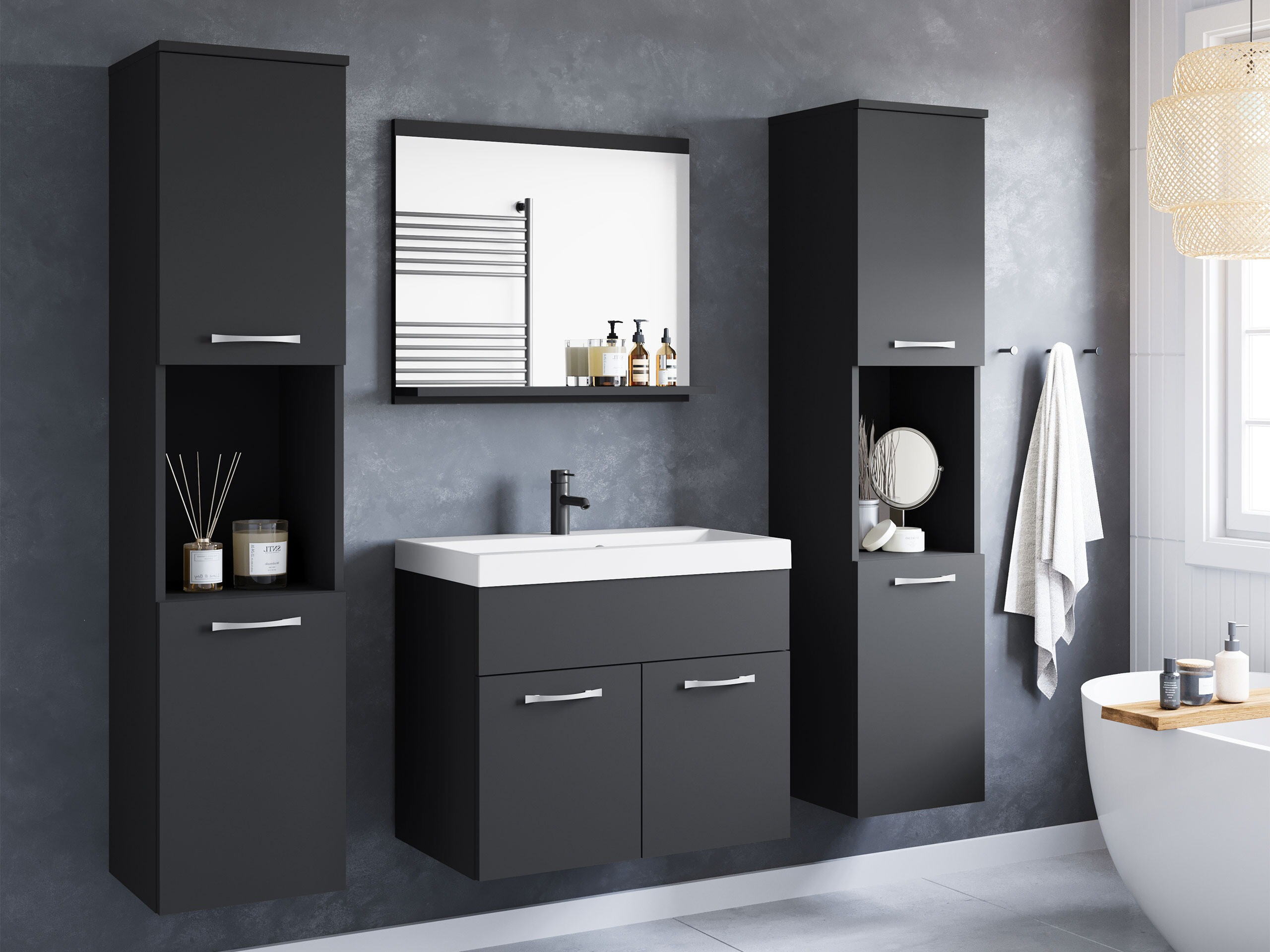 Bathroom set Sarasota 123 (Graphite)
