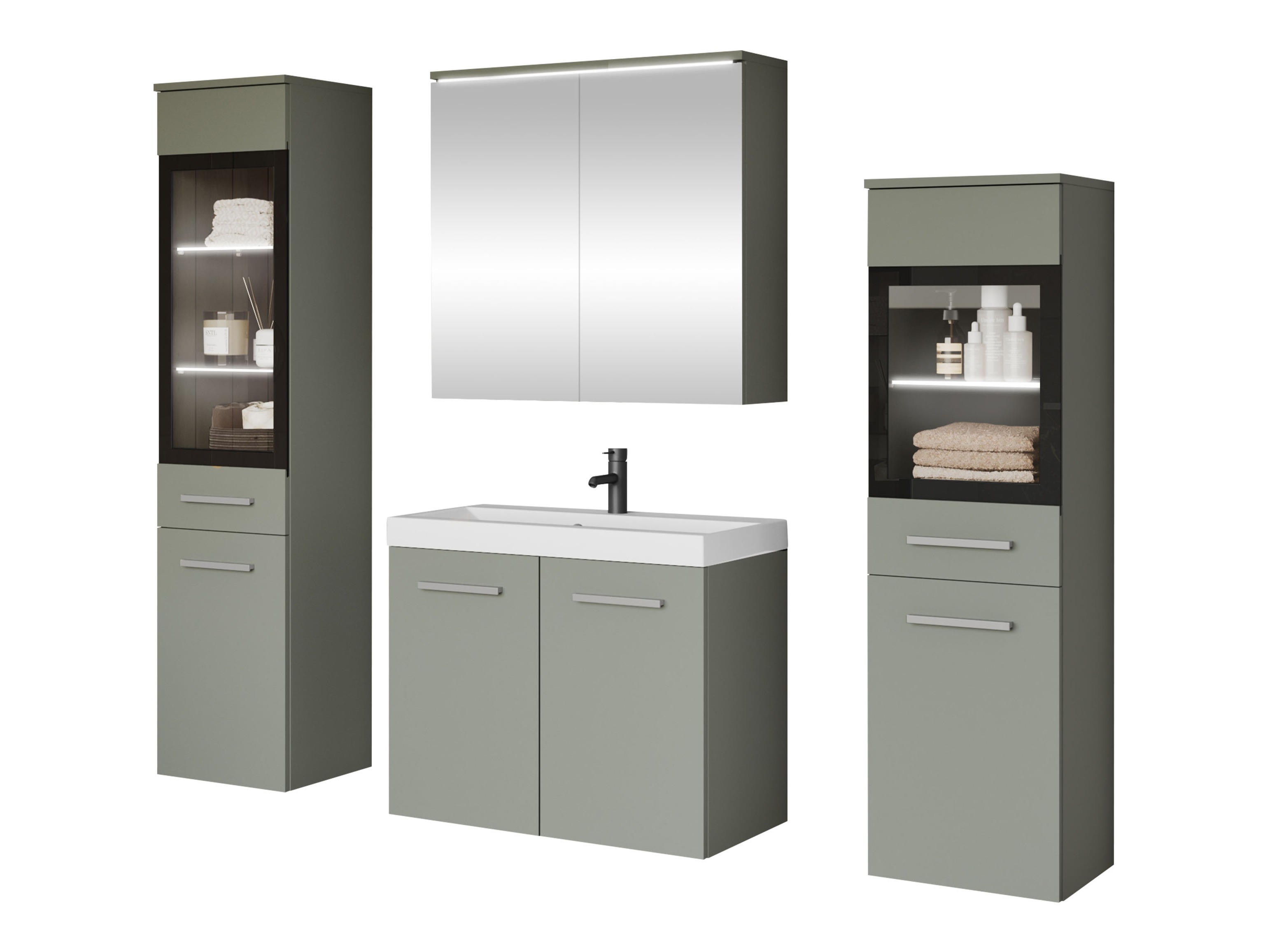 Bathroom set Scientia III (Dusty green)