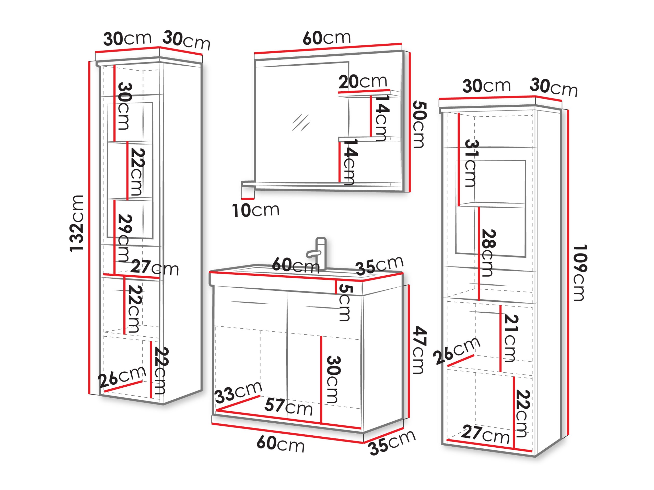 Bathroom set Scientia IV (Cashmere)