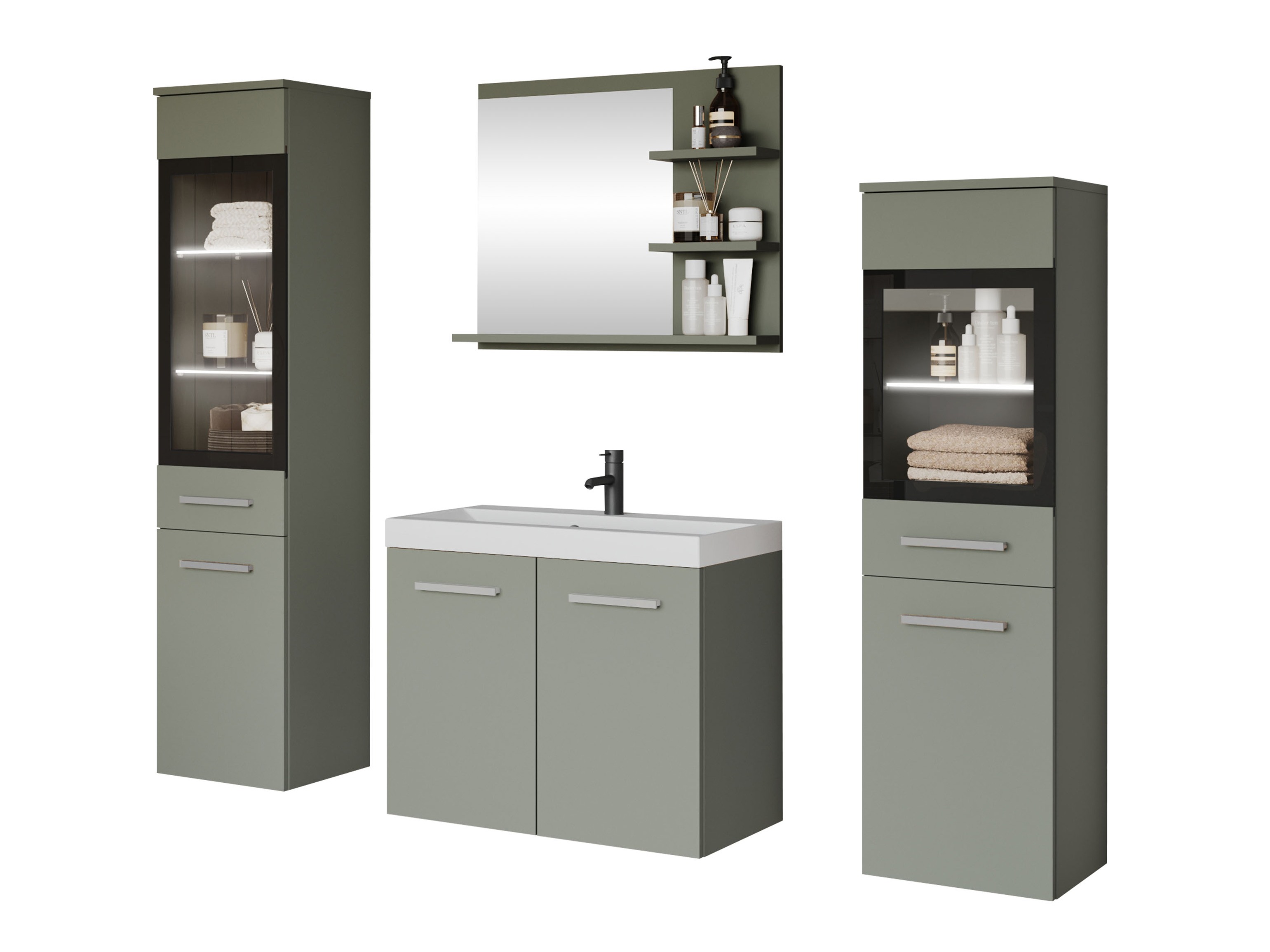 Bathroom set Scientia IV (Dusty green)