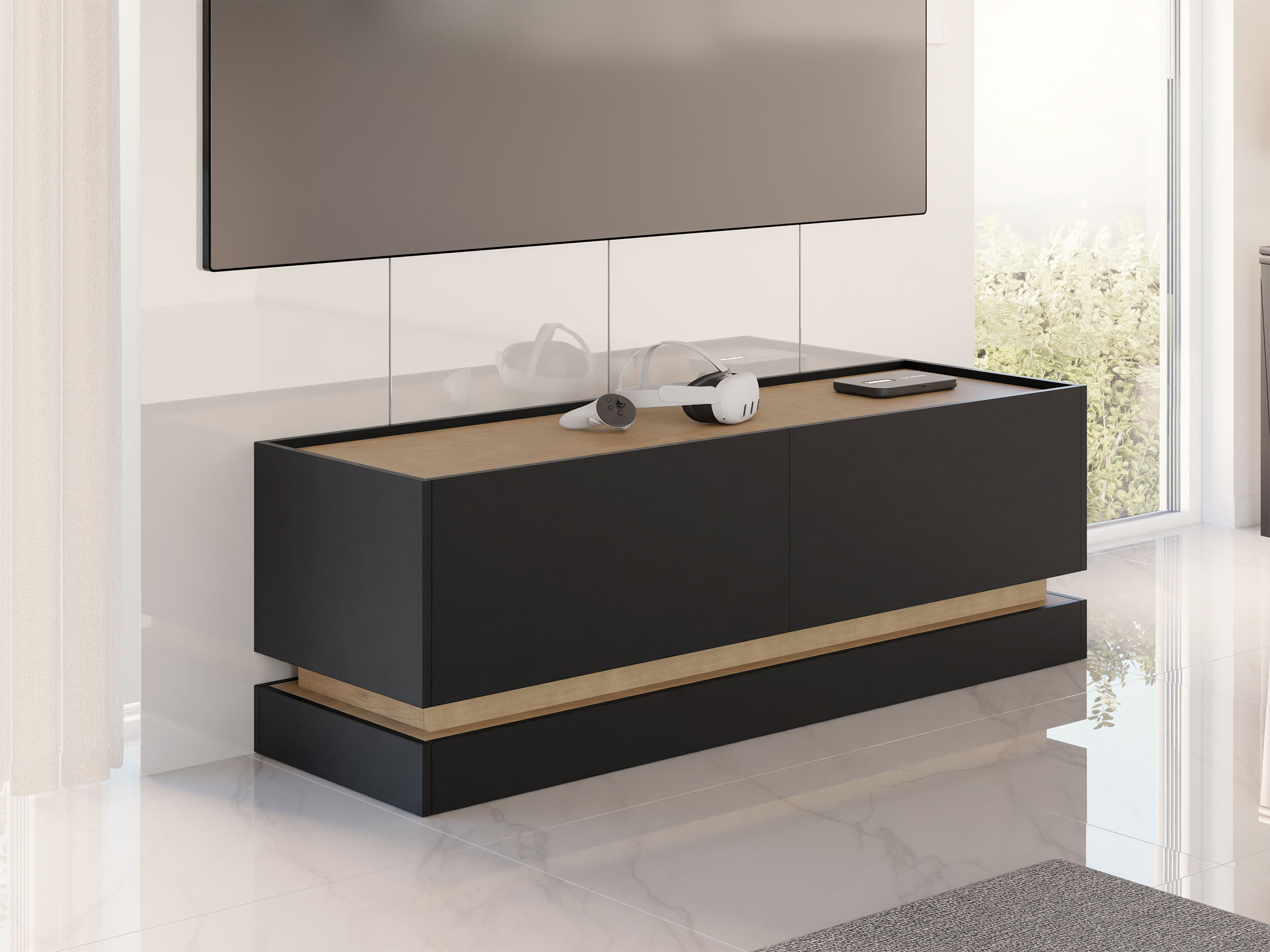 TV stand Comfivo Dalvenu 105 (Black + Oak)