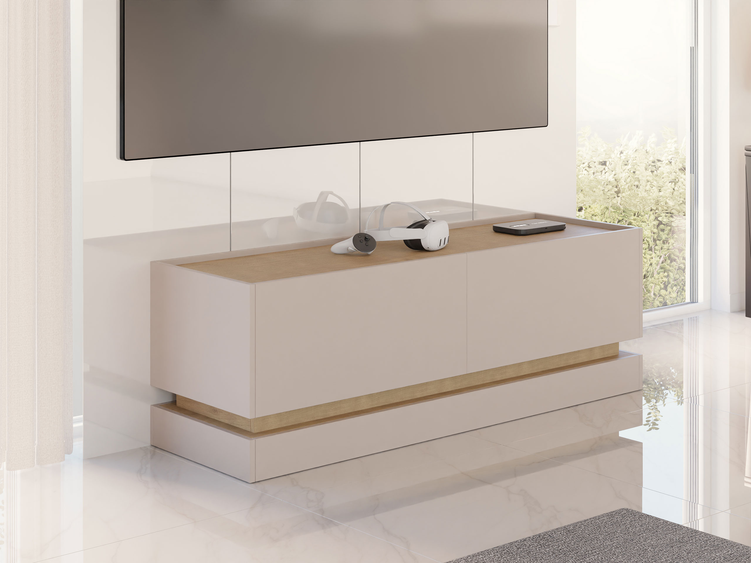 TV stand Comfivo Dalvenu 105 (Light brown + Oak)