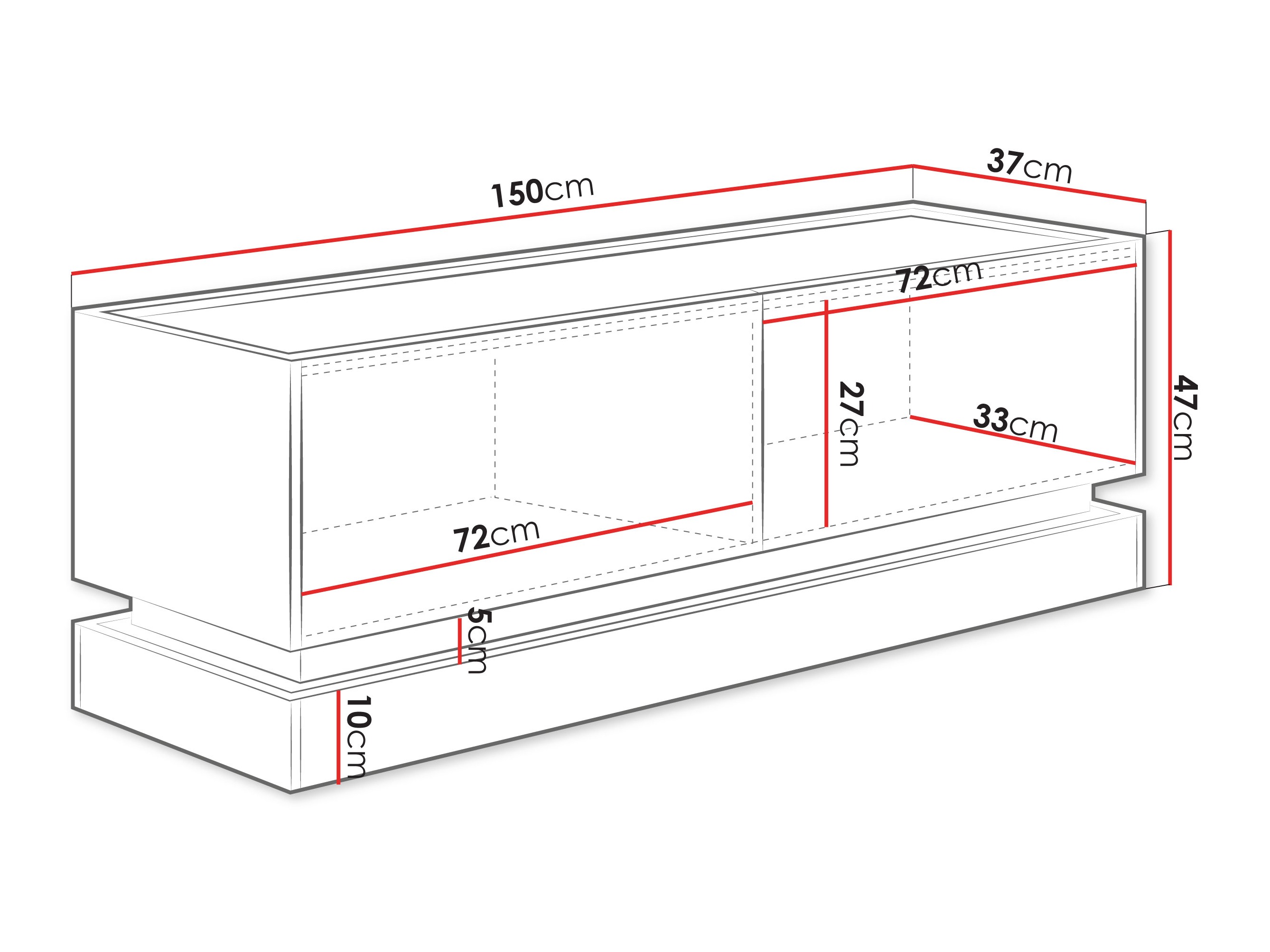 TV stand Comfivo Dalvenu 105 (Light brown + Oak)