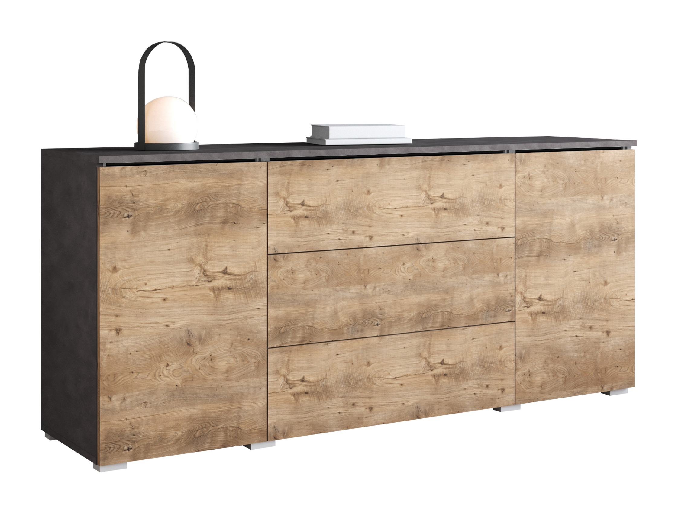Chest of drawers Sarasota 142 (Matera grey + Chestnut)