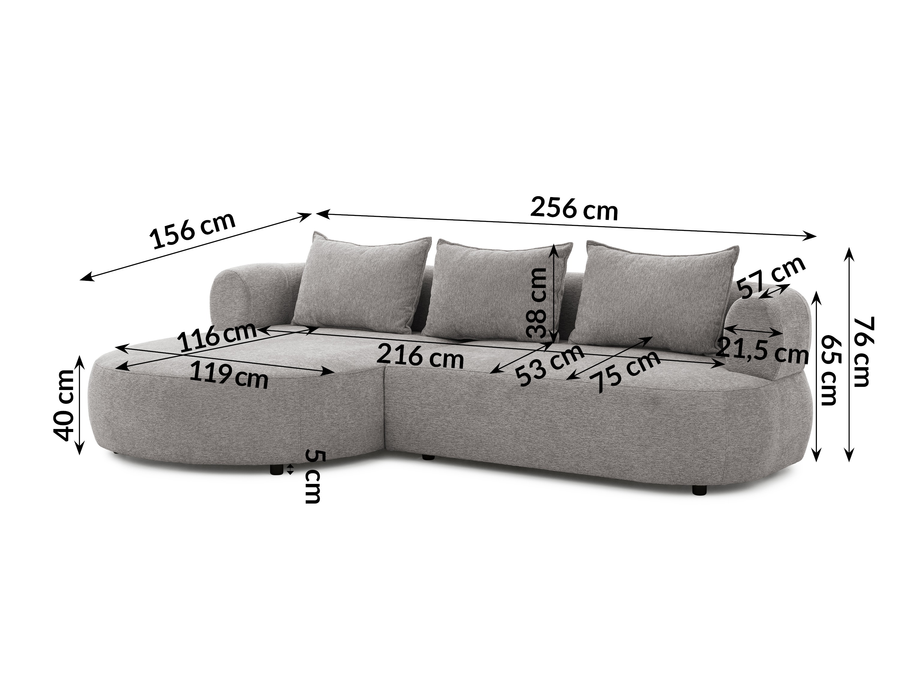 Corner sofa Rocklin 101 (Toro 10)