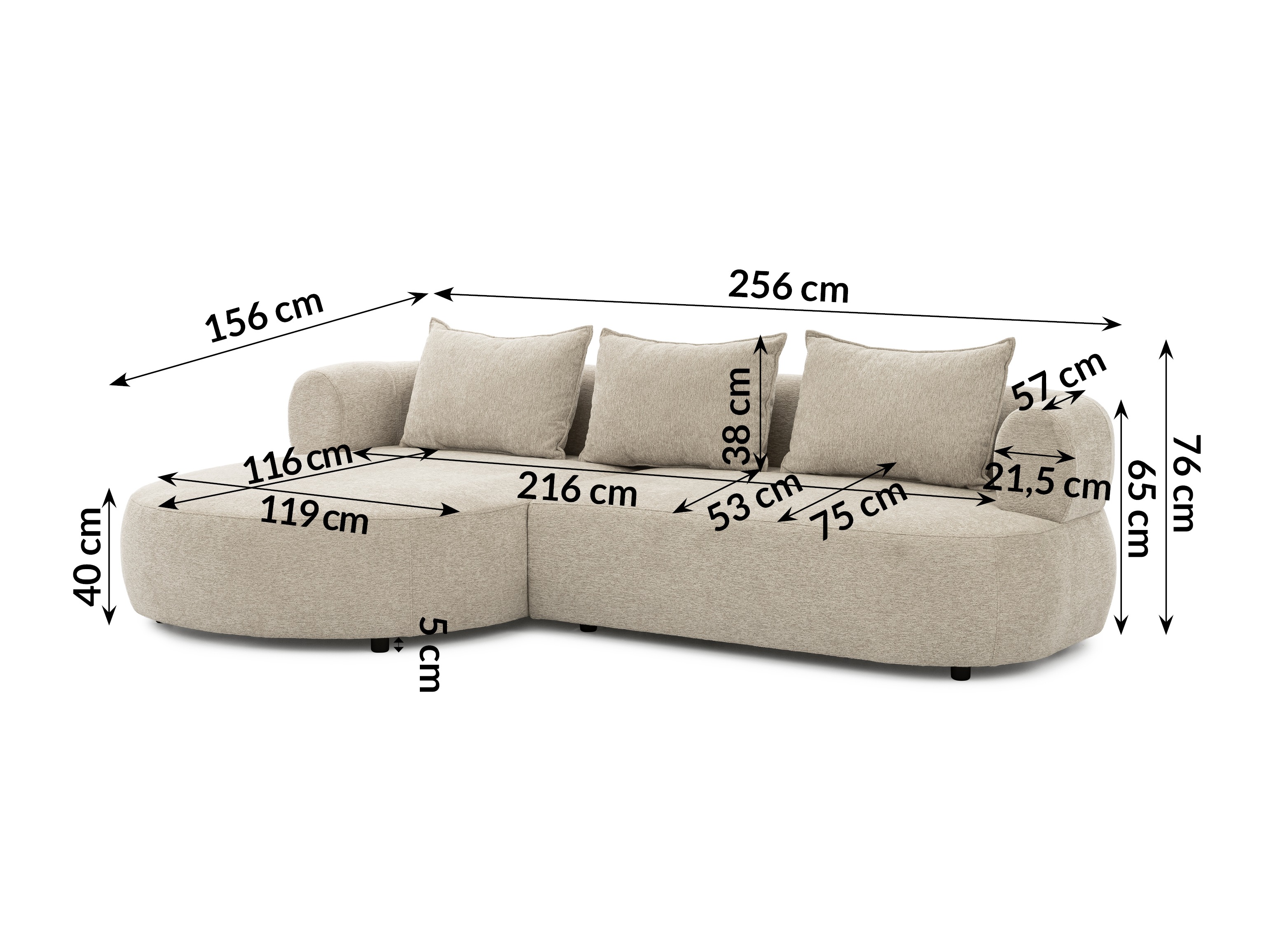 Corner sofa Rocklin 101 (Toro 25)