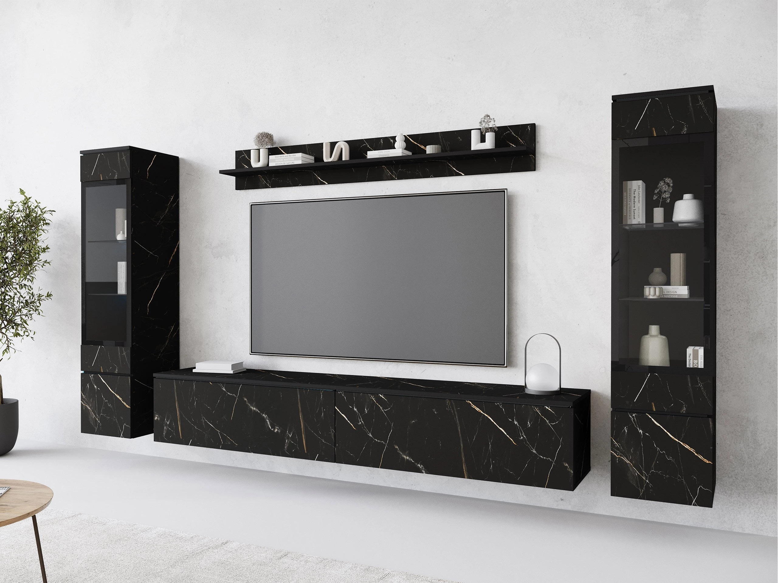 Living room set Mirfivo 101 (Black marble)