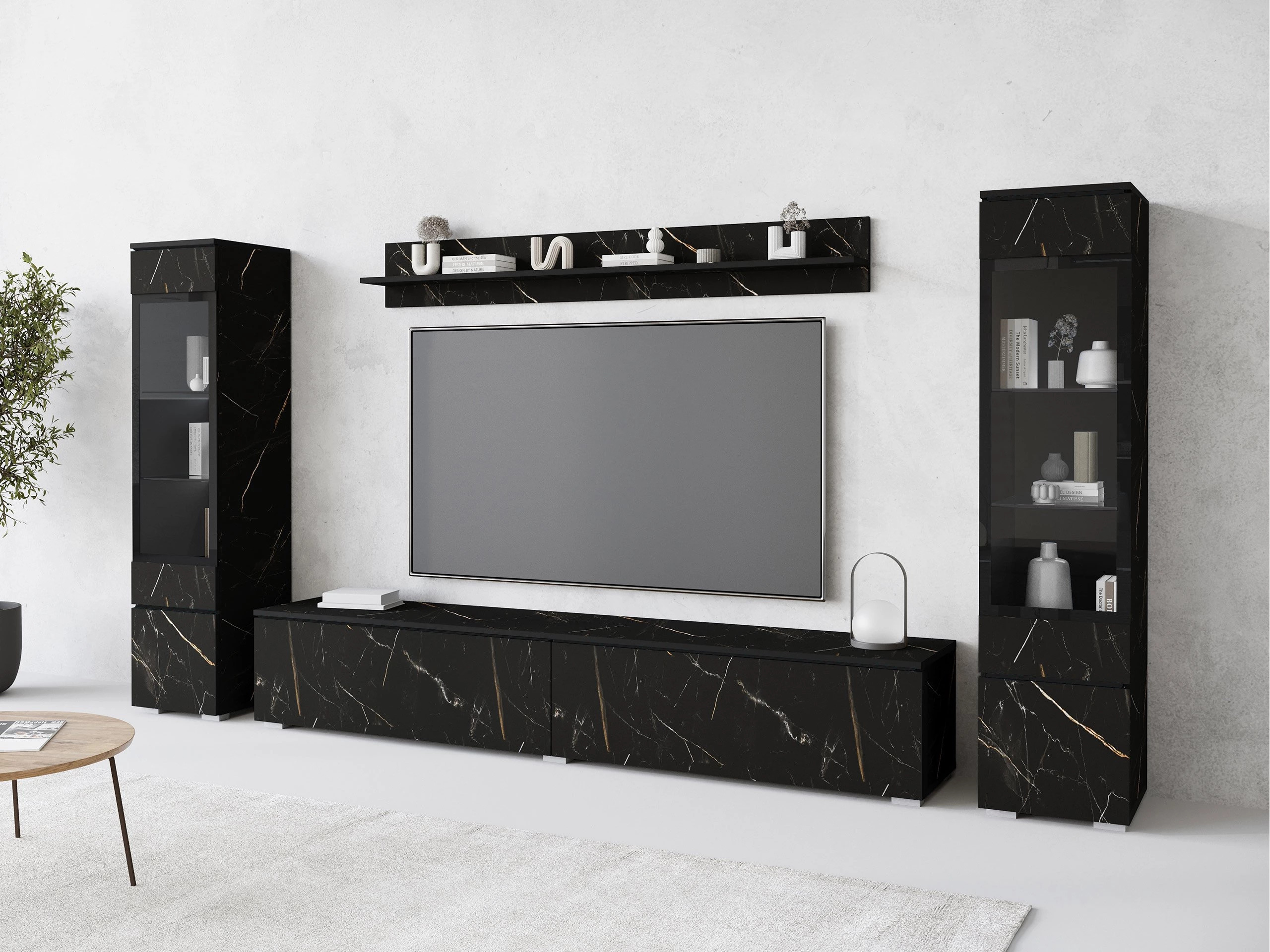 Living room set Mirfivo 101 (Black marble)