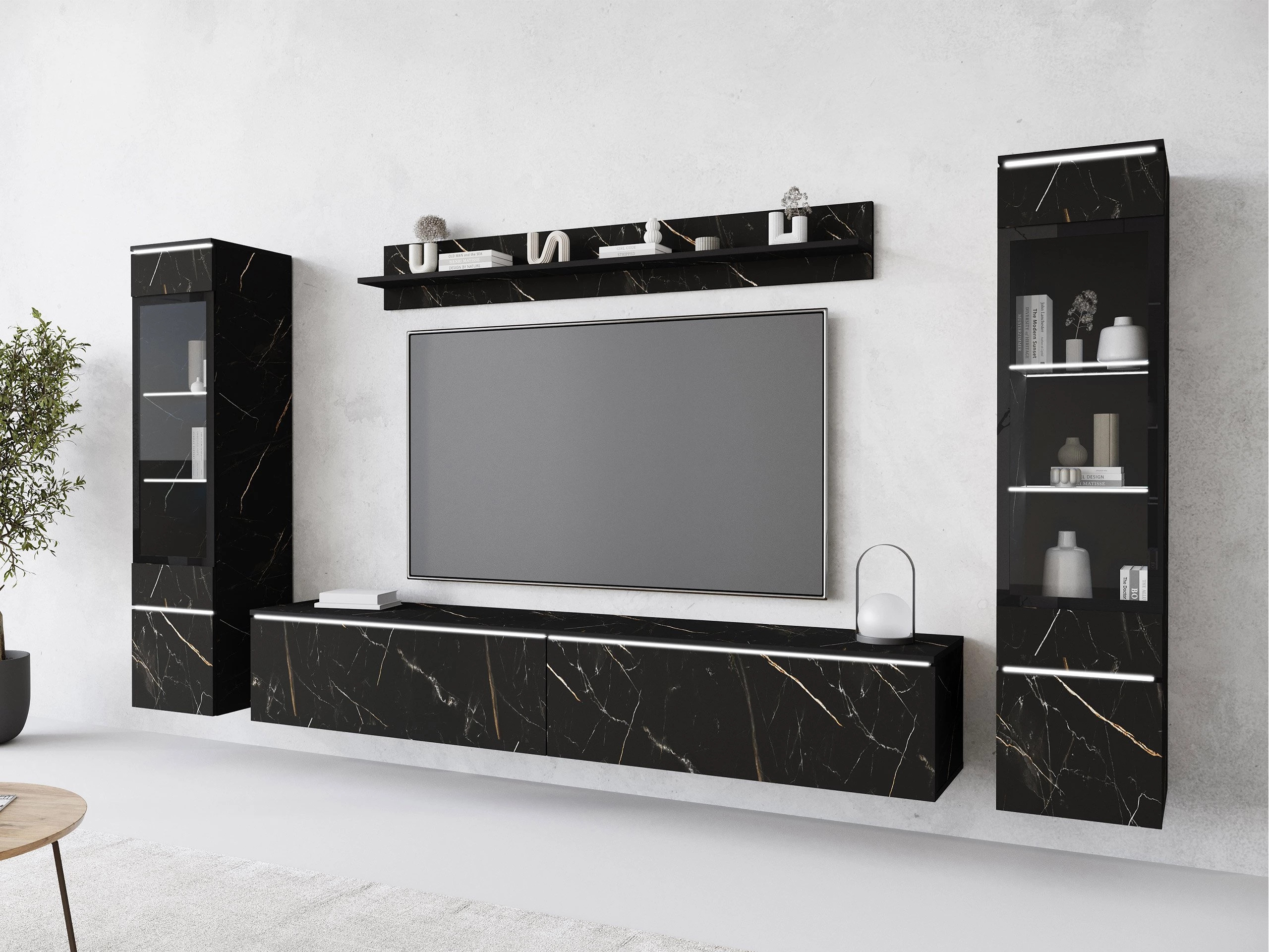 Living room set Mirfivo 101 (Black marble)