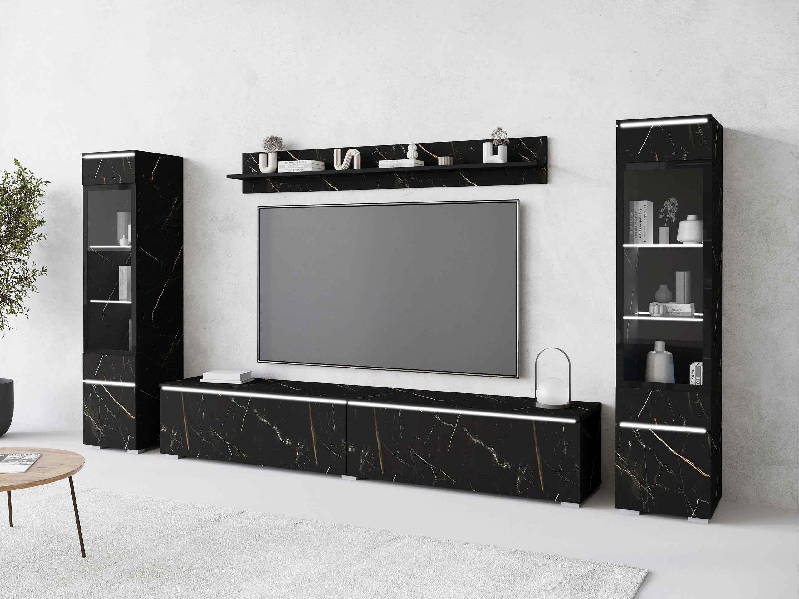 Living room set Mirfivo 101 (Black marble)