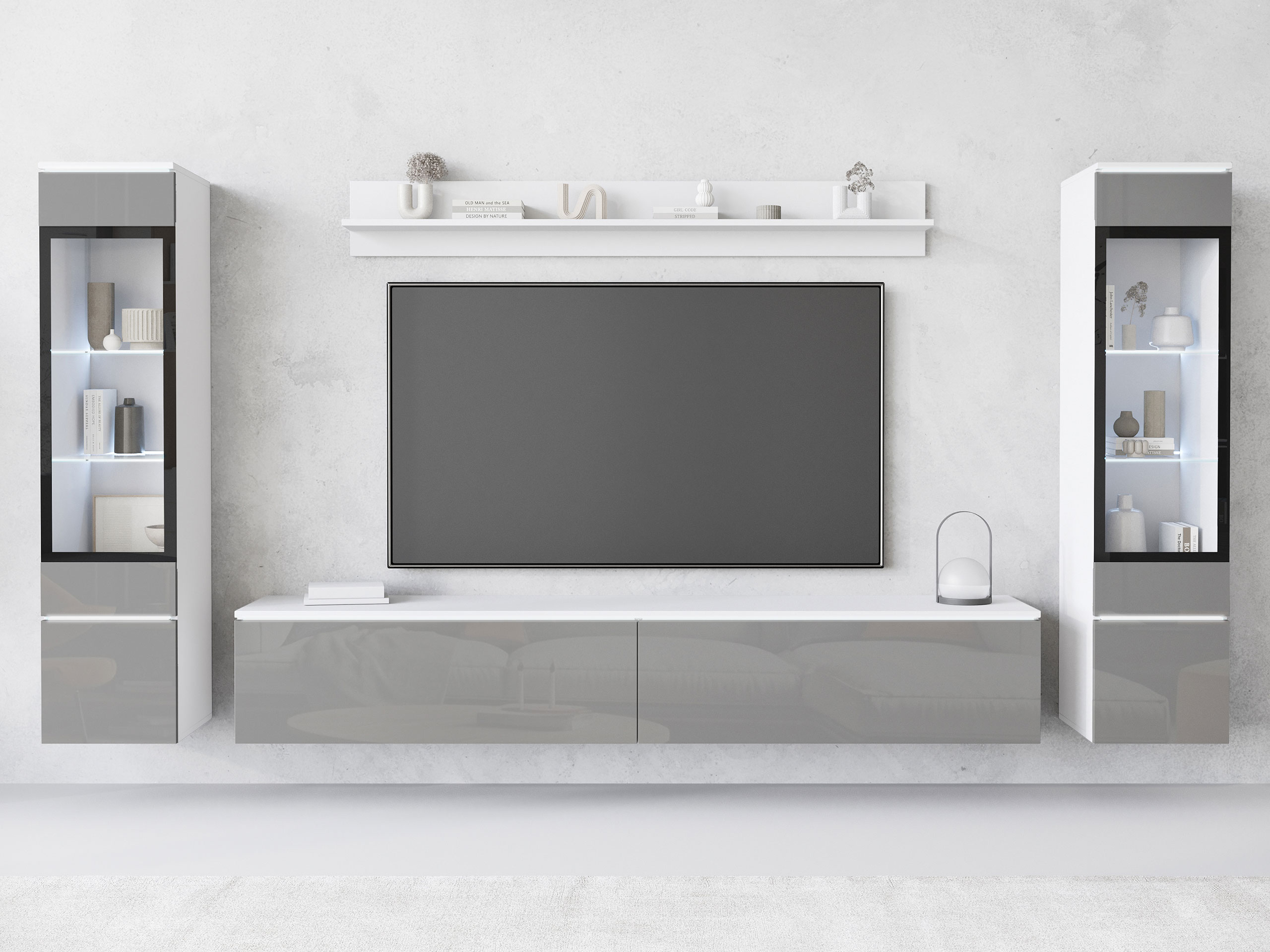 Living room set Mirfivo 101 (Glossy grey)