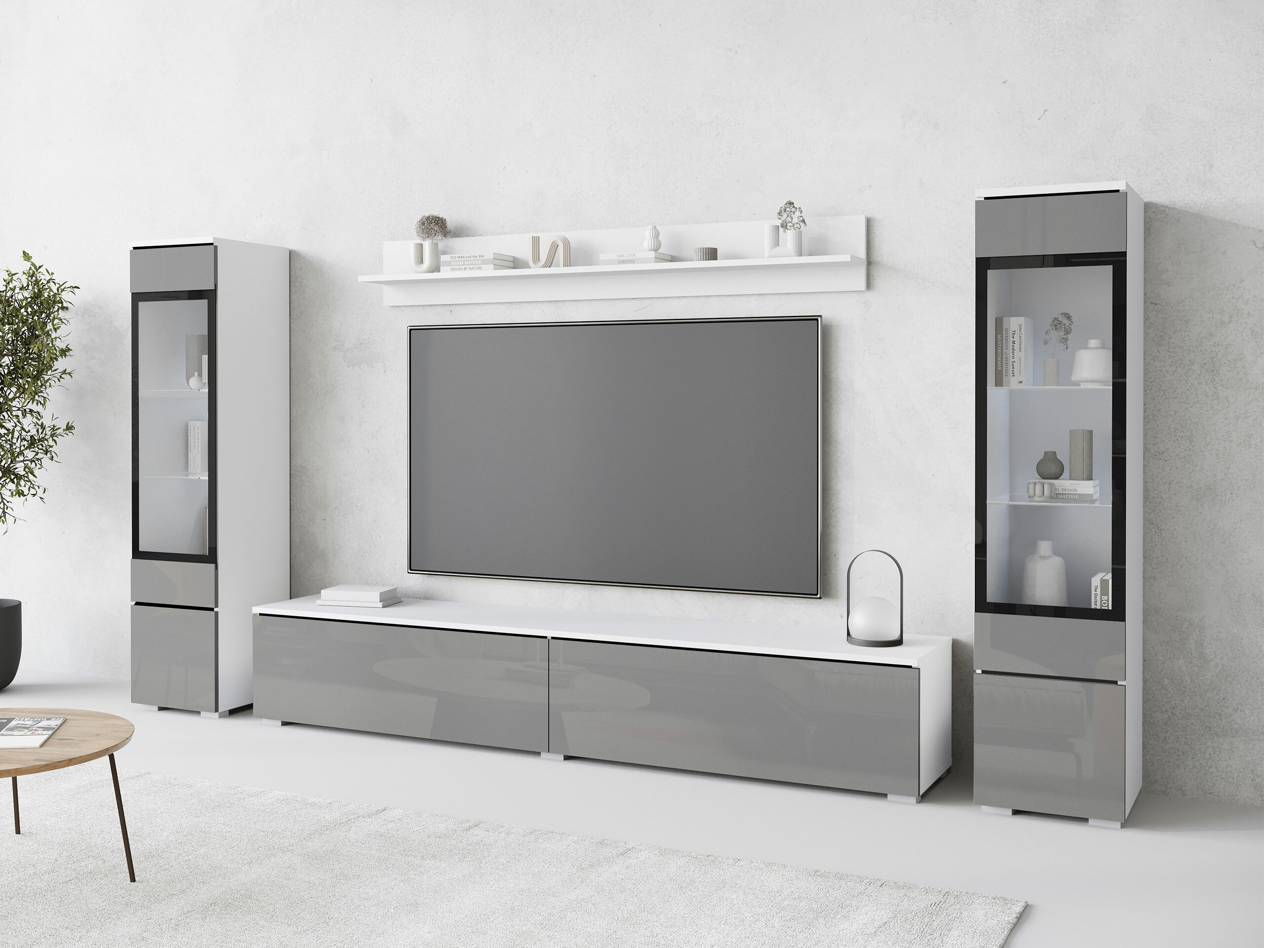 Living room set Mirfivo 101 (Glossy grey)