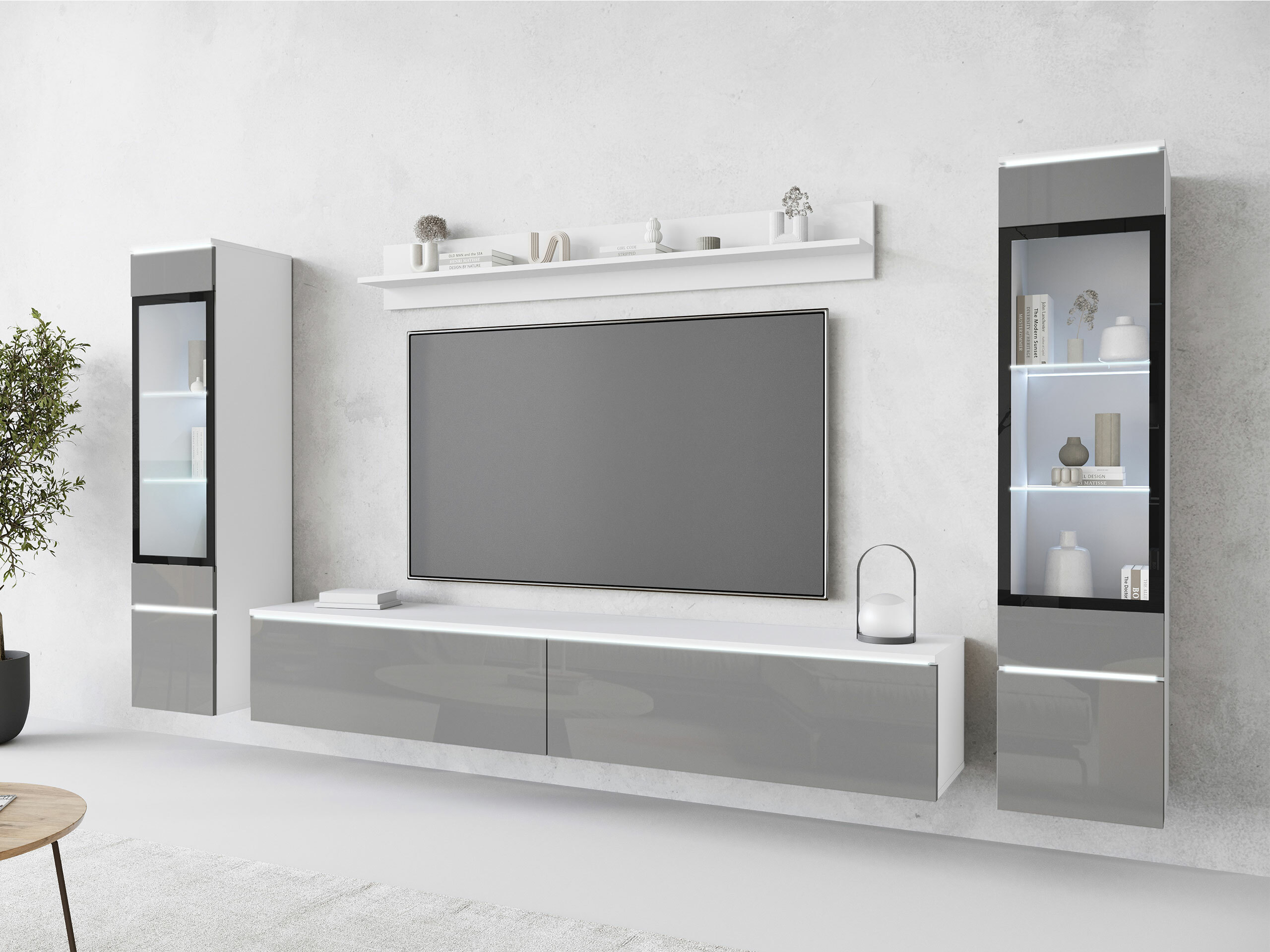 Living room set Mirfivo 101 (Glossy grey)