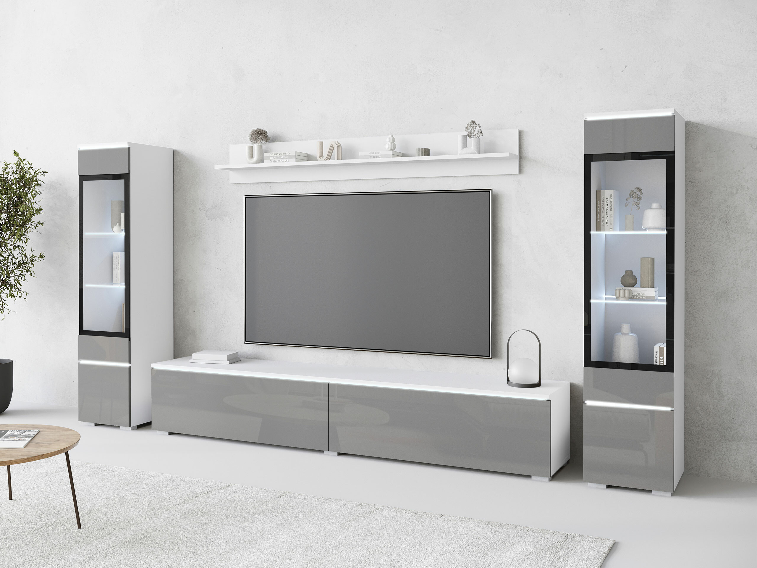 Living room set Mirfivo 101 (Glossy grey)