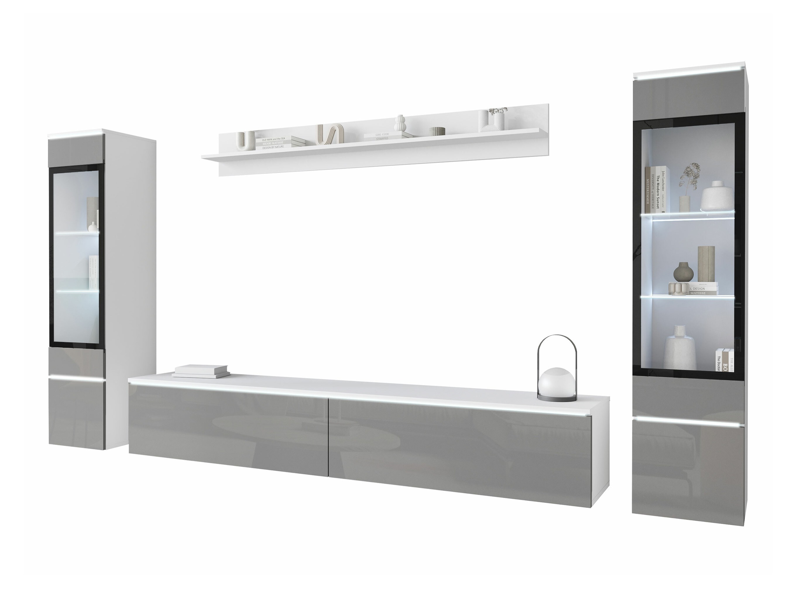 Living room set Mirfivo 101 (Glossy grey)
