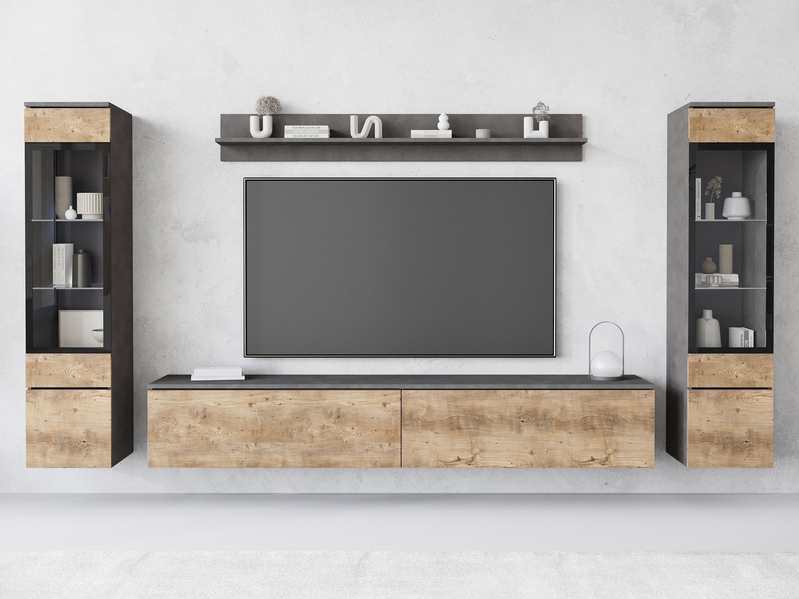 Living room set Mirfivo 101 (Matera grey + Chestnut)