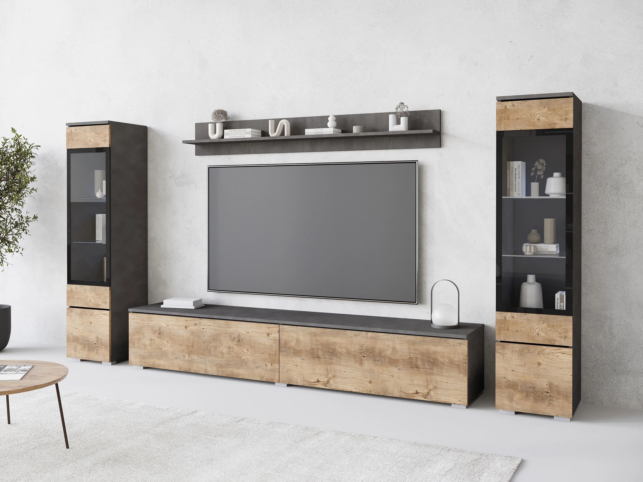 Living room set Mirfivo 101 (Matera grey + Chestnut)