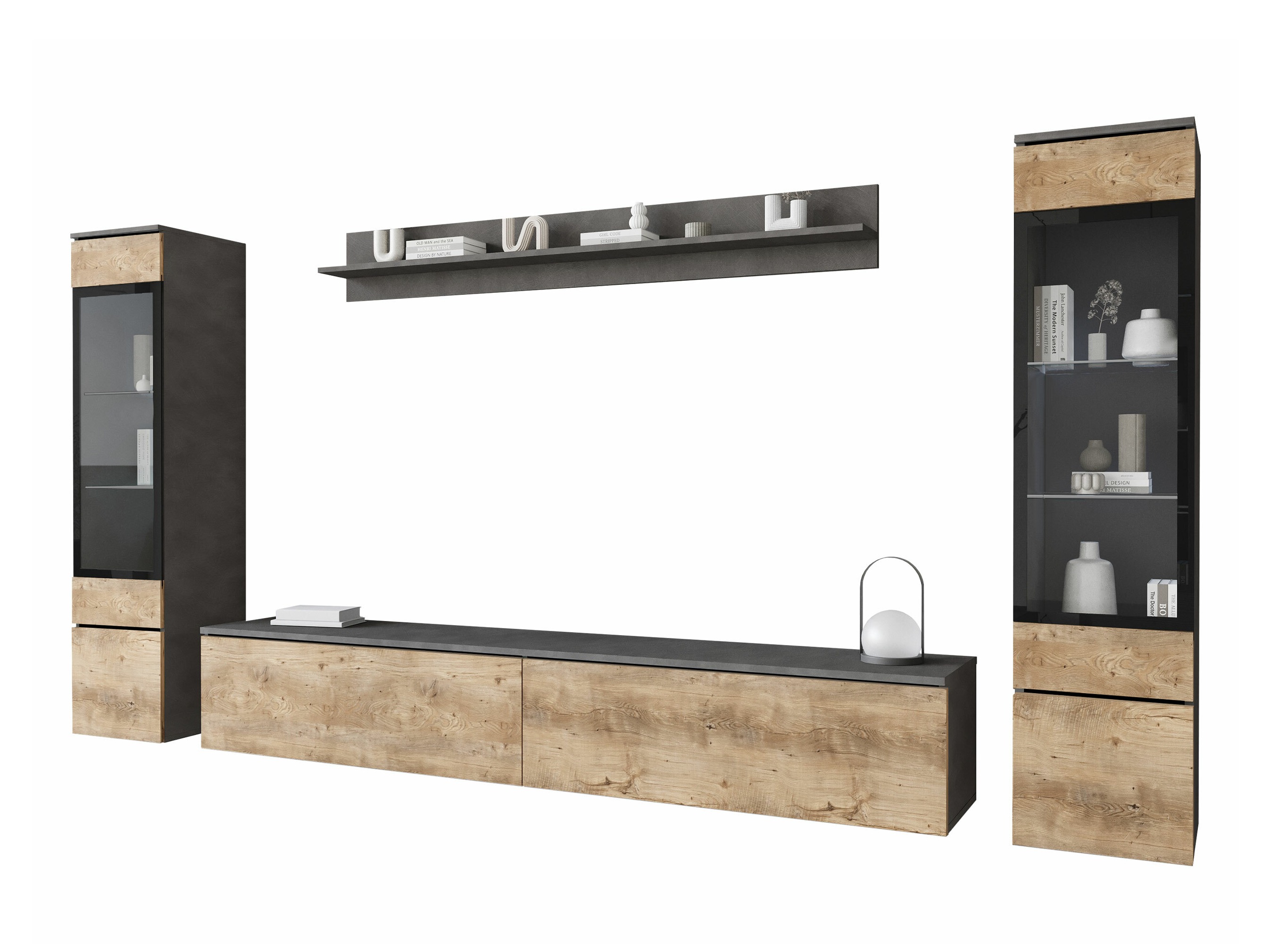 Living room set Mirfivo 101 (Matera grey + Chestnut)