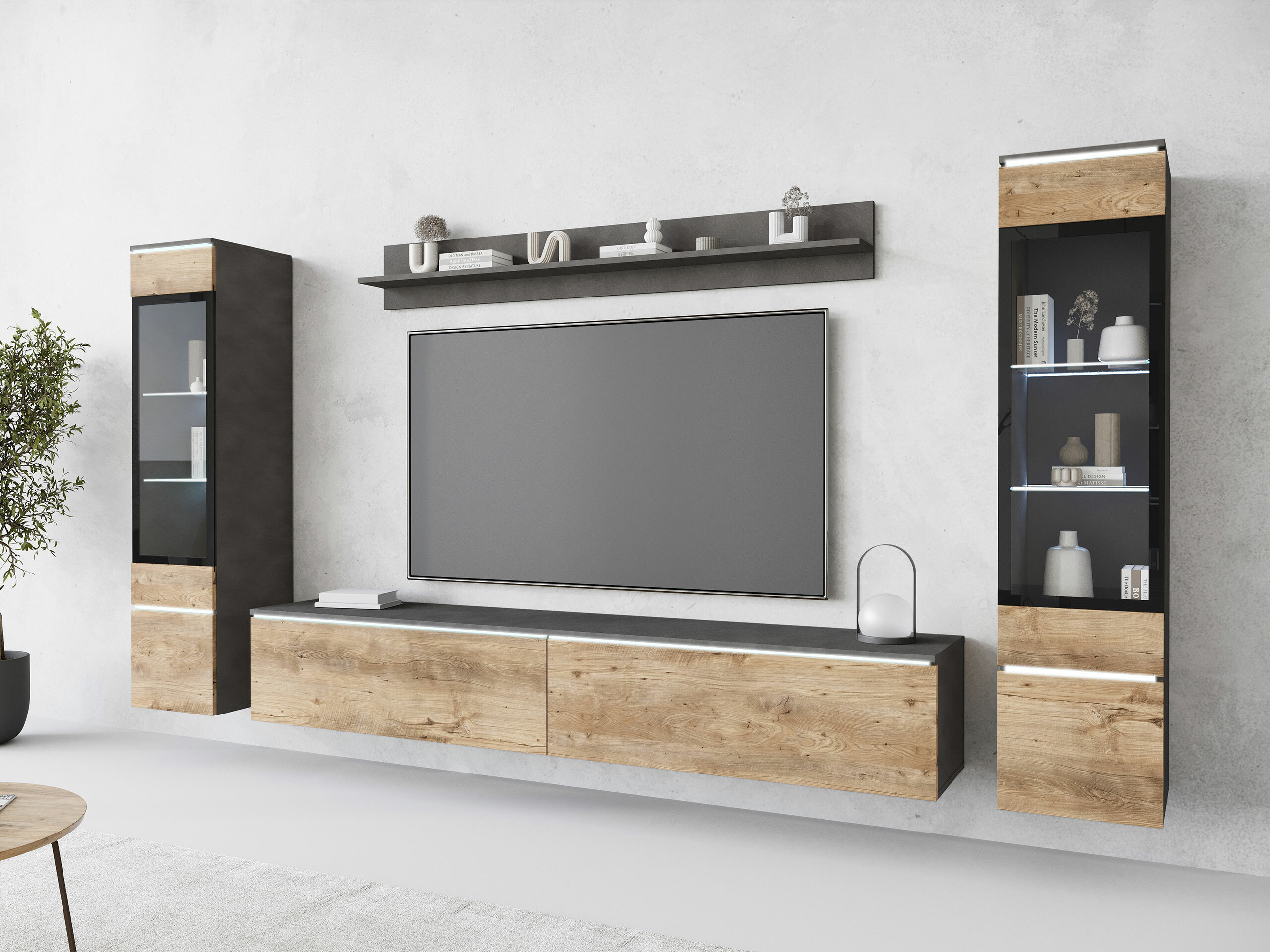 Living room set Mirfivo 101 (Matera grey + Chestnut)