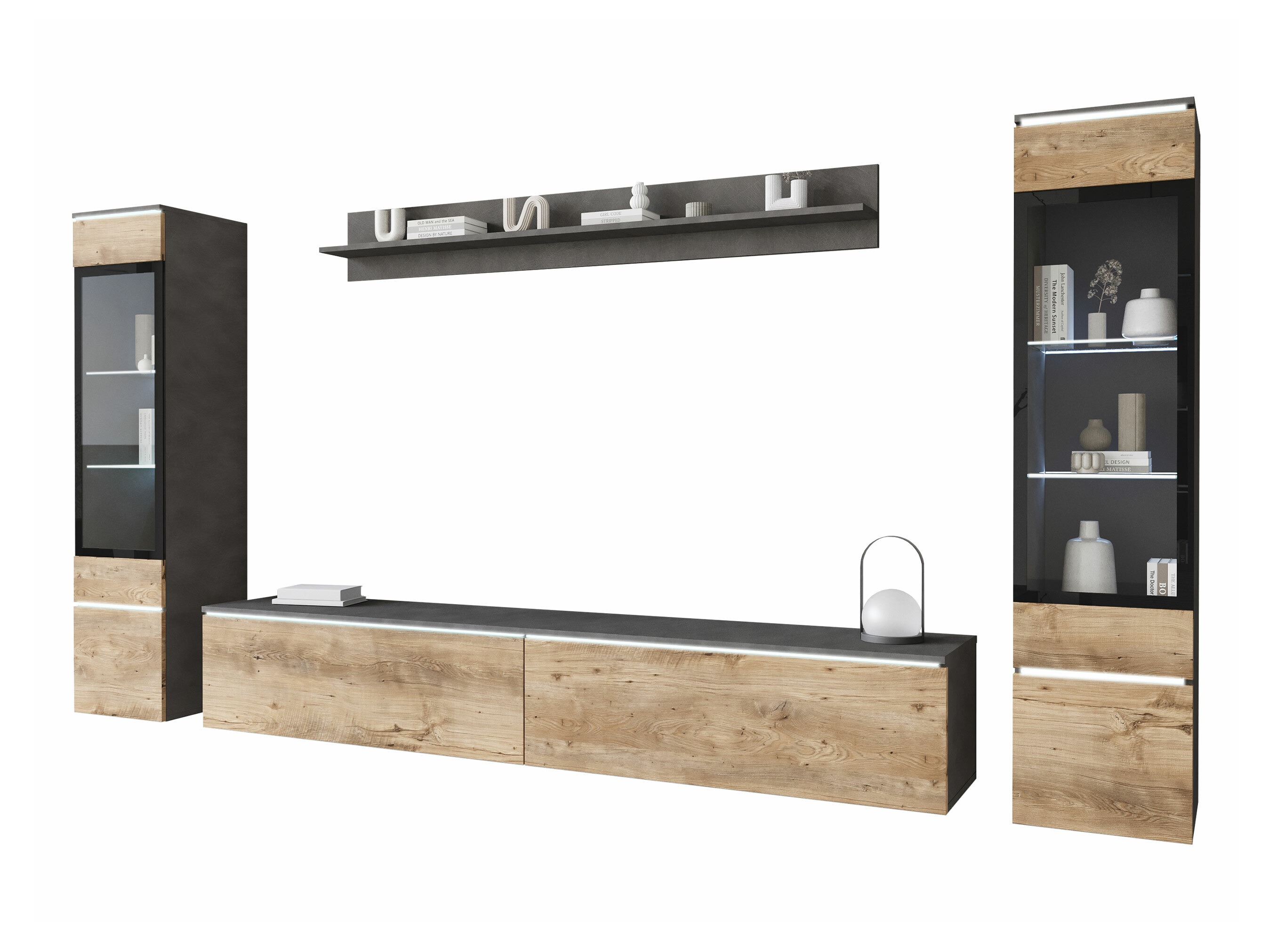 Living room set Mirfivo 101 (Matera grey + Chestnut)