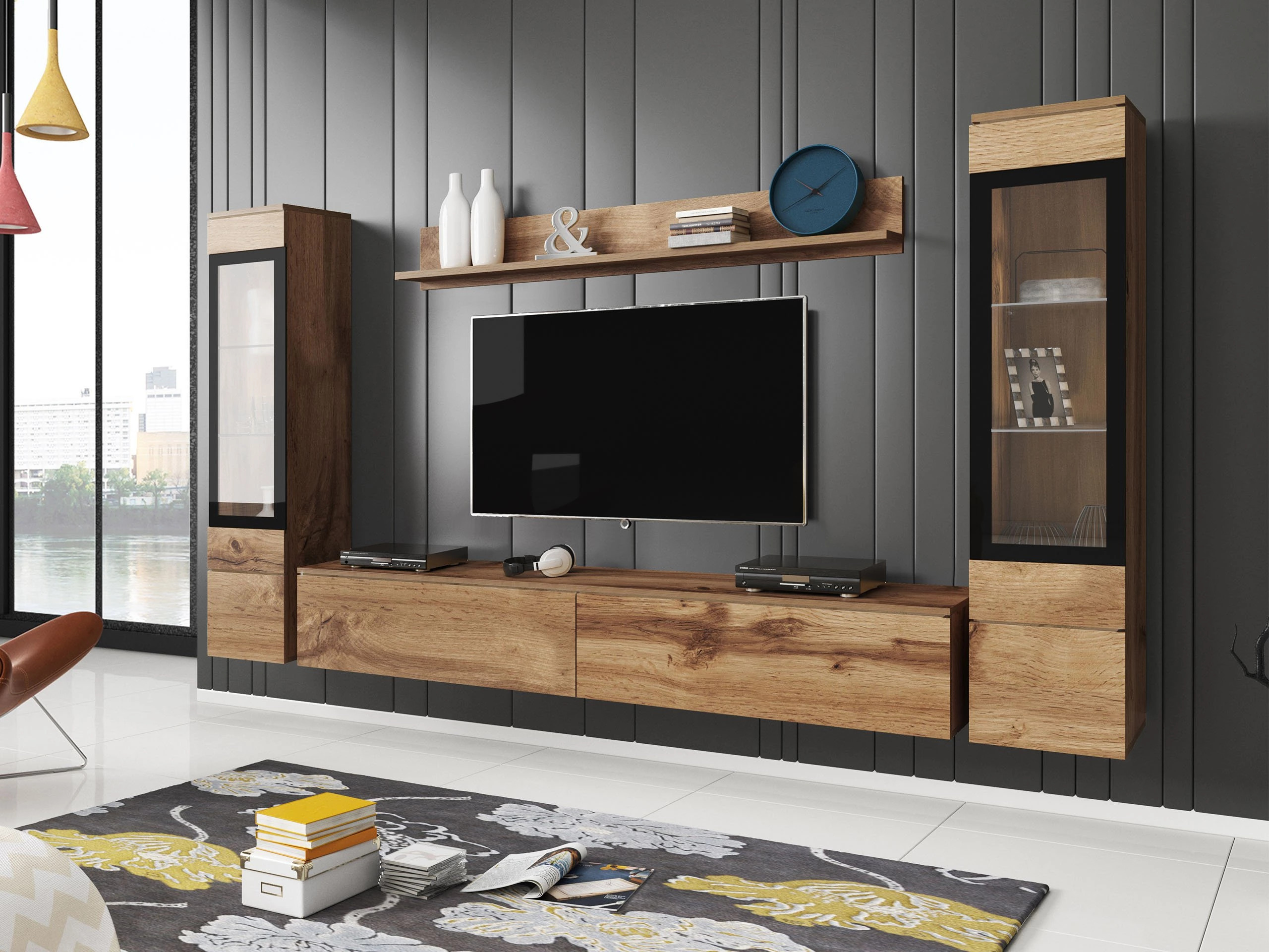 Living room set Mirfivo 101 (Wotan Oak)