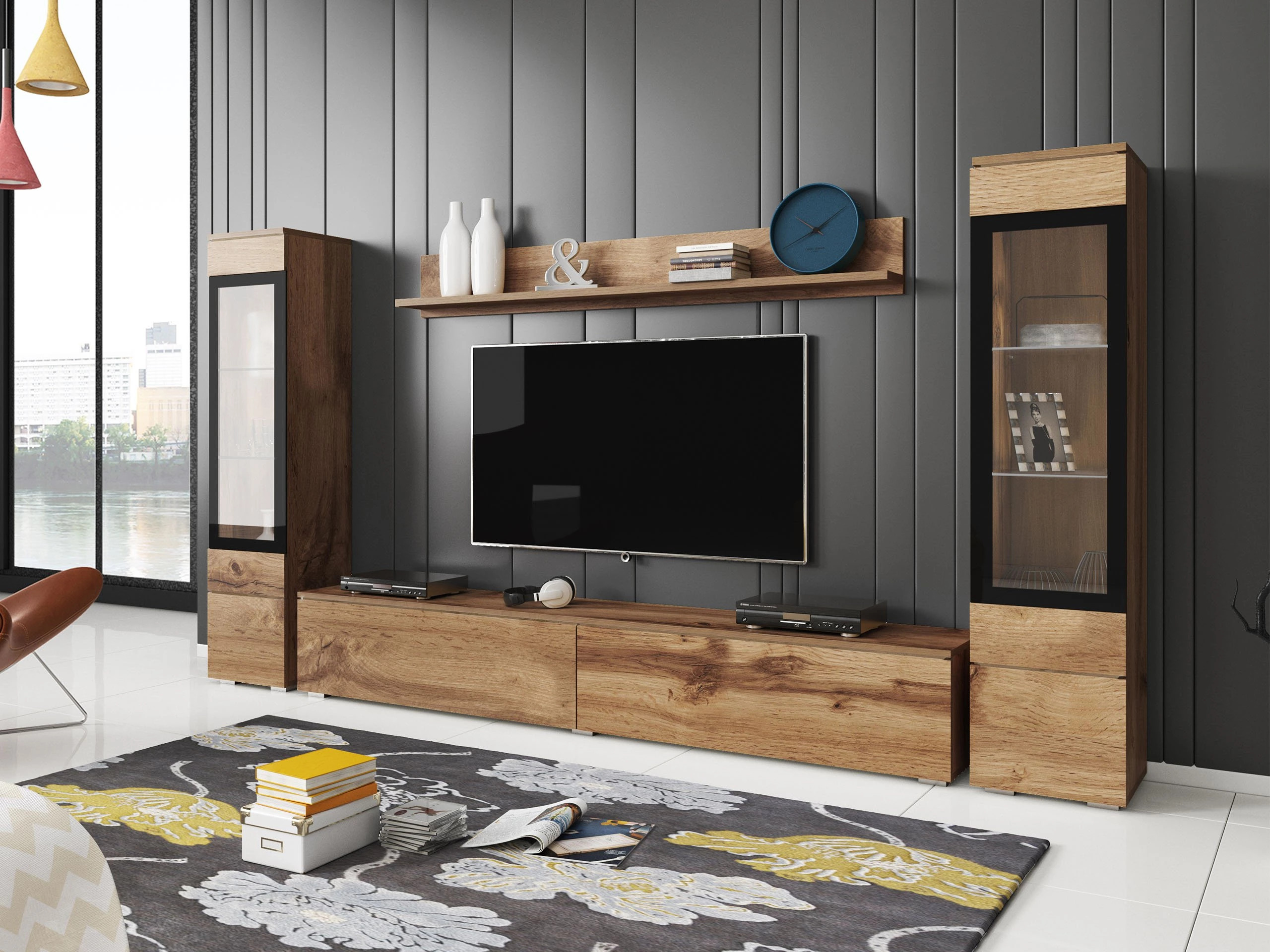 Living room set Mirfivo 101 (Wotan Oak)
