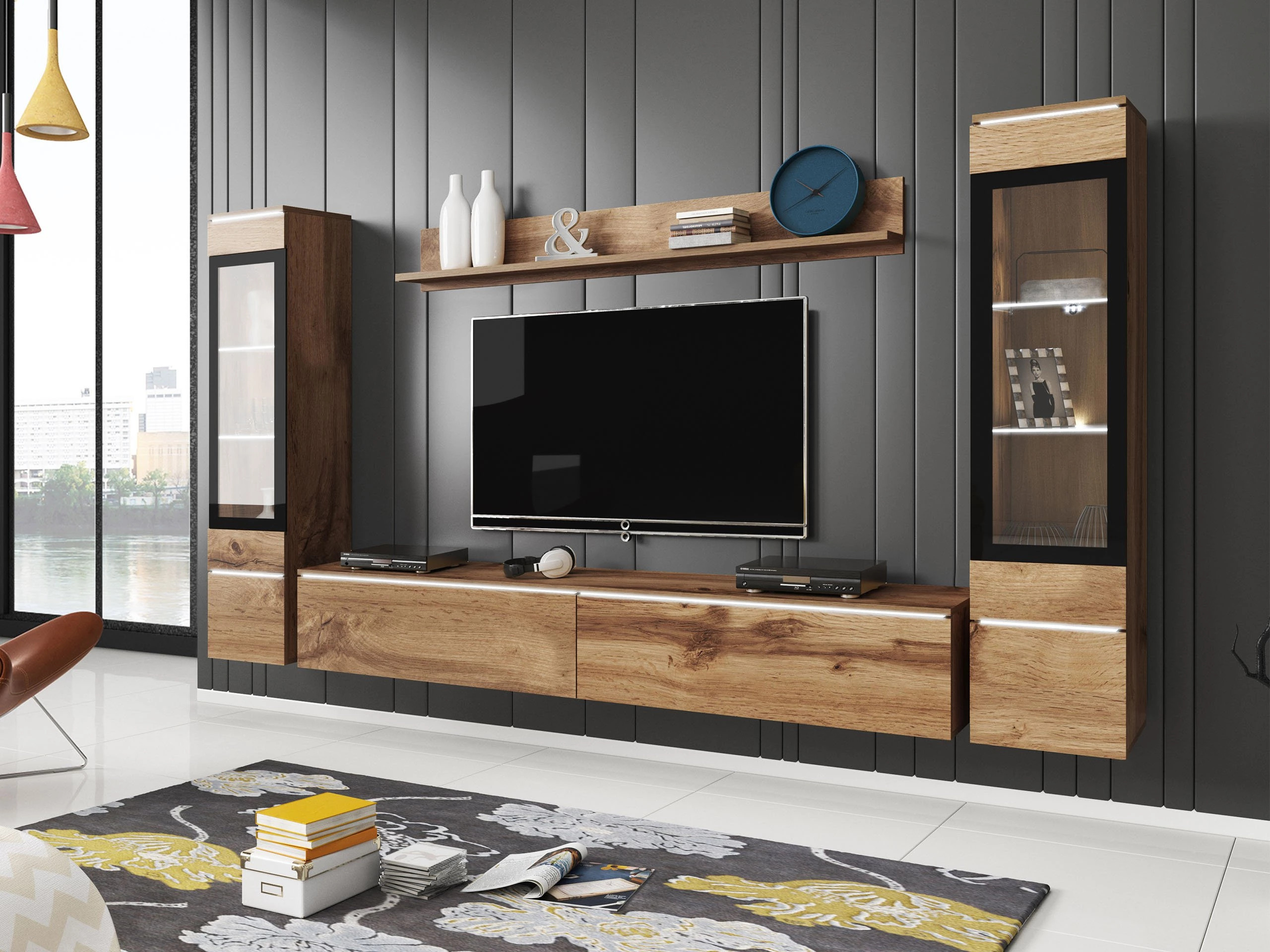 Living room set Mirfivo 101 (Wotan Oak)