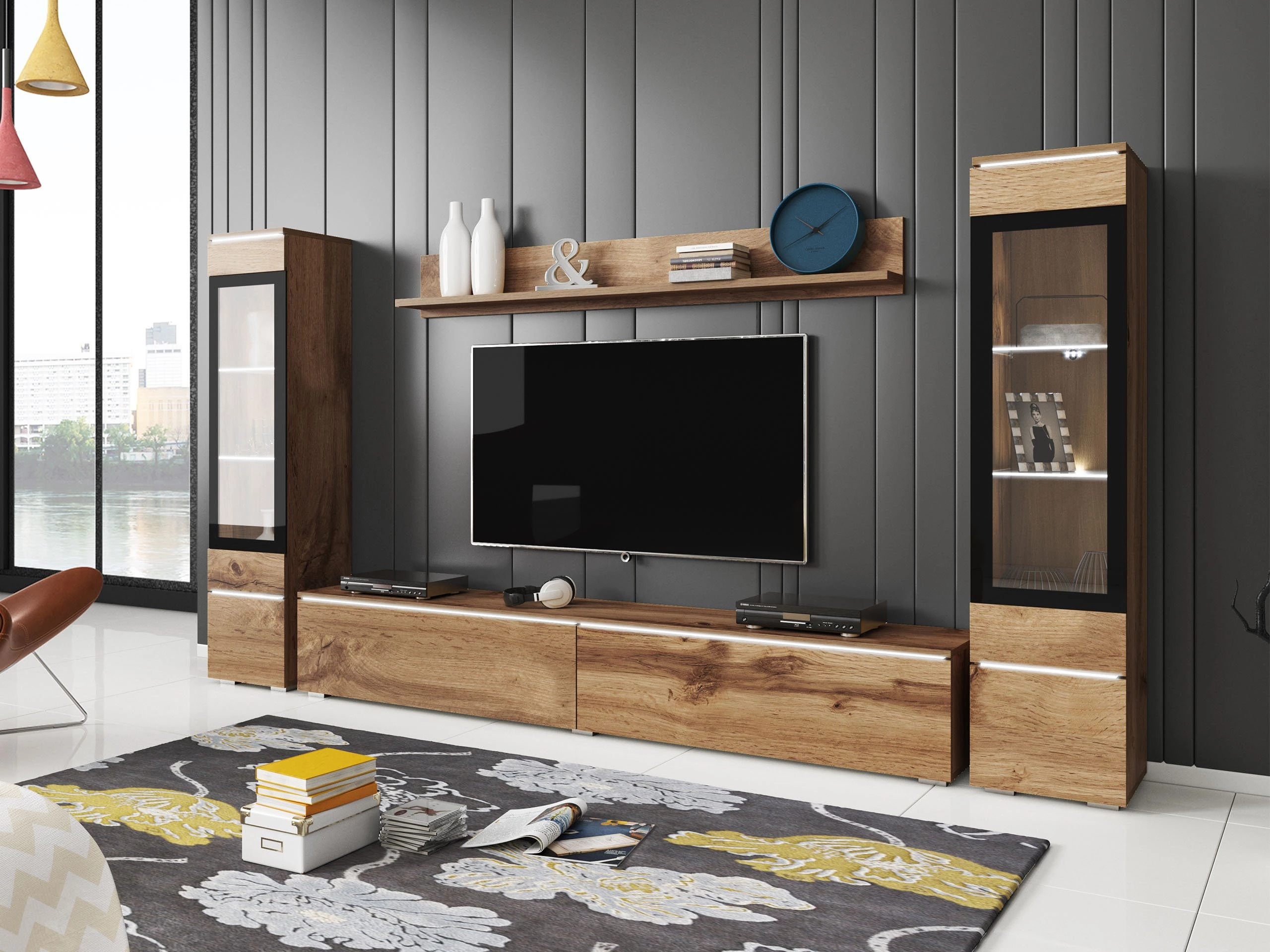 Living room set Mirfivo 101 (Wotan Oak)