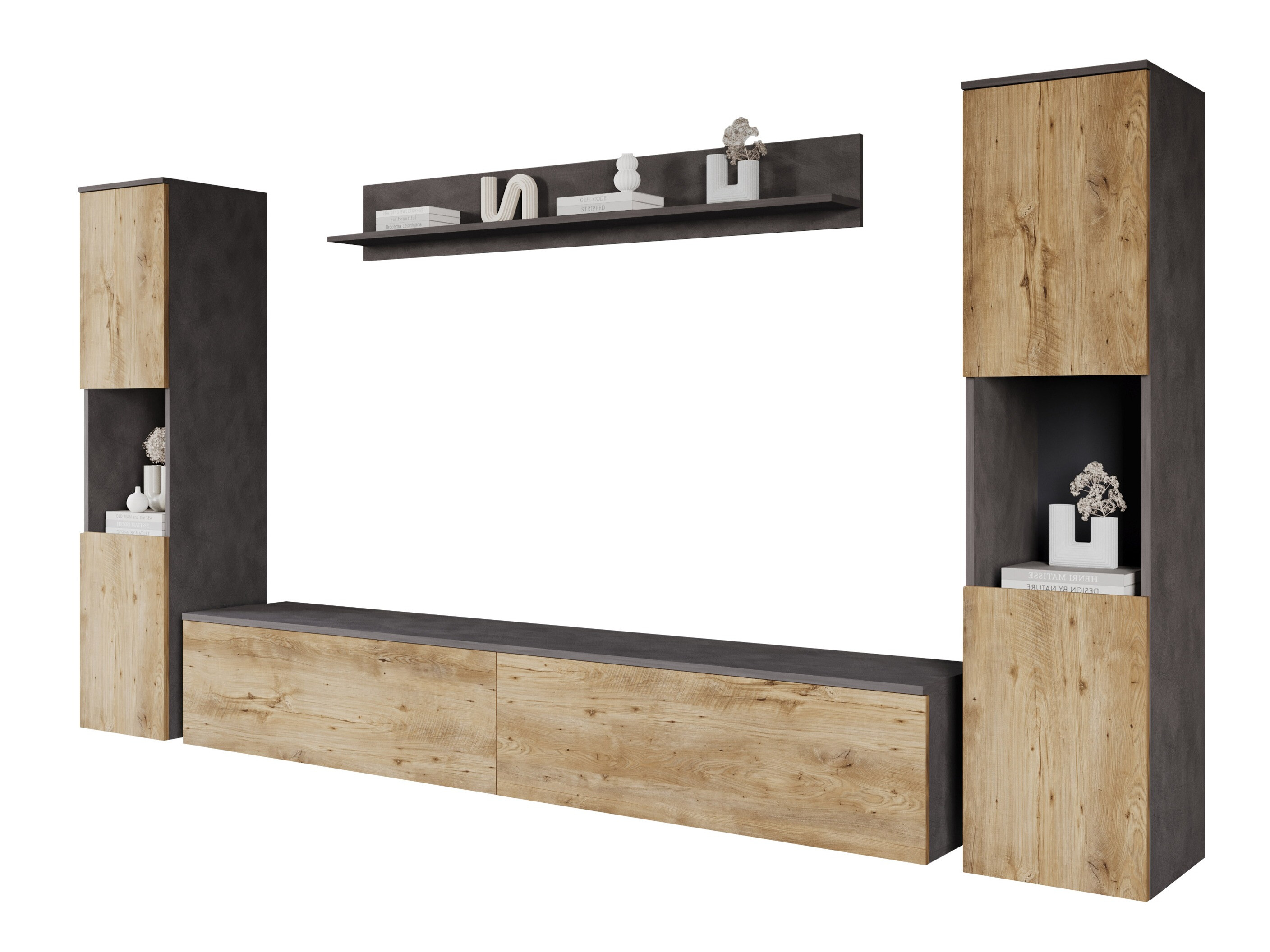 Living room set Sarasota 131 (Matera grey + Chestnut)