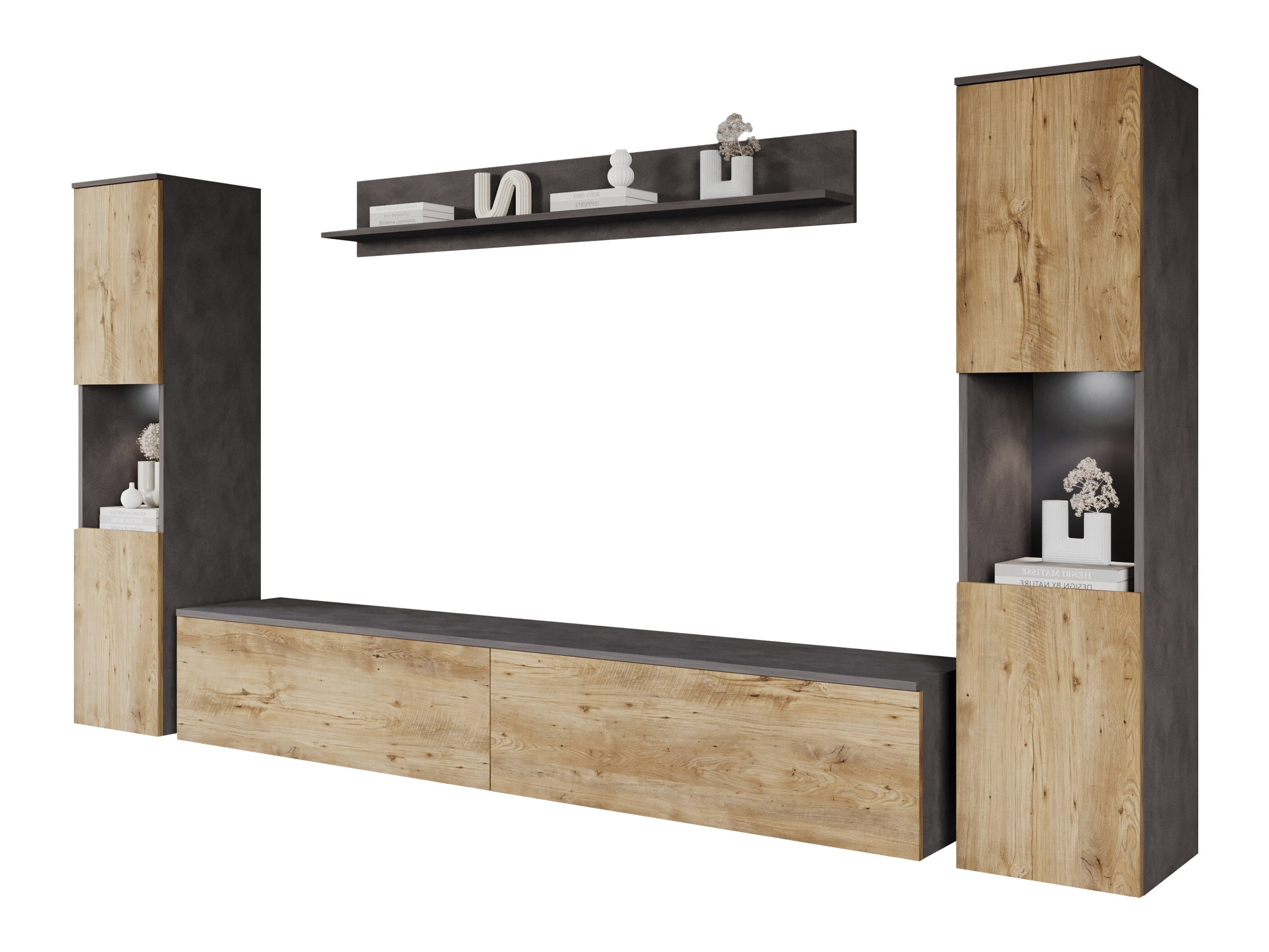 Living room set Sarasota 131 (Matera grey + Chestnut)