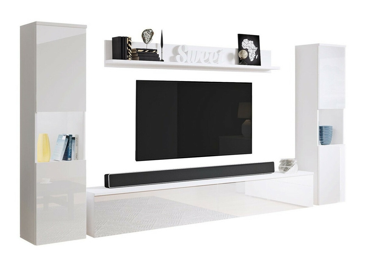 Living room set Sarasota 131 (White + Glossy white)