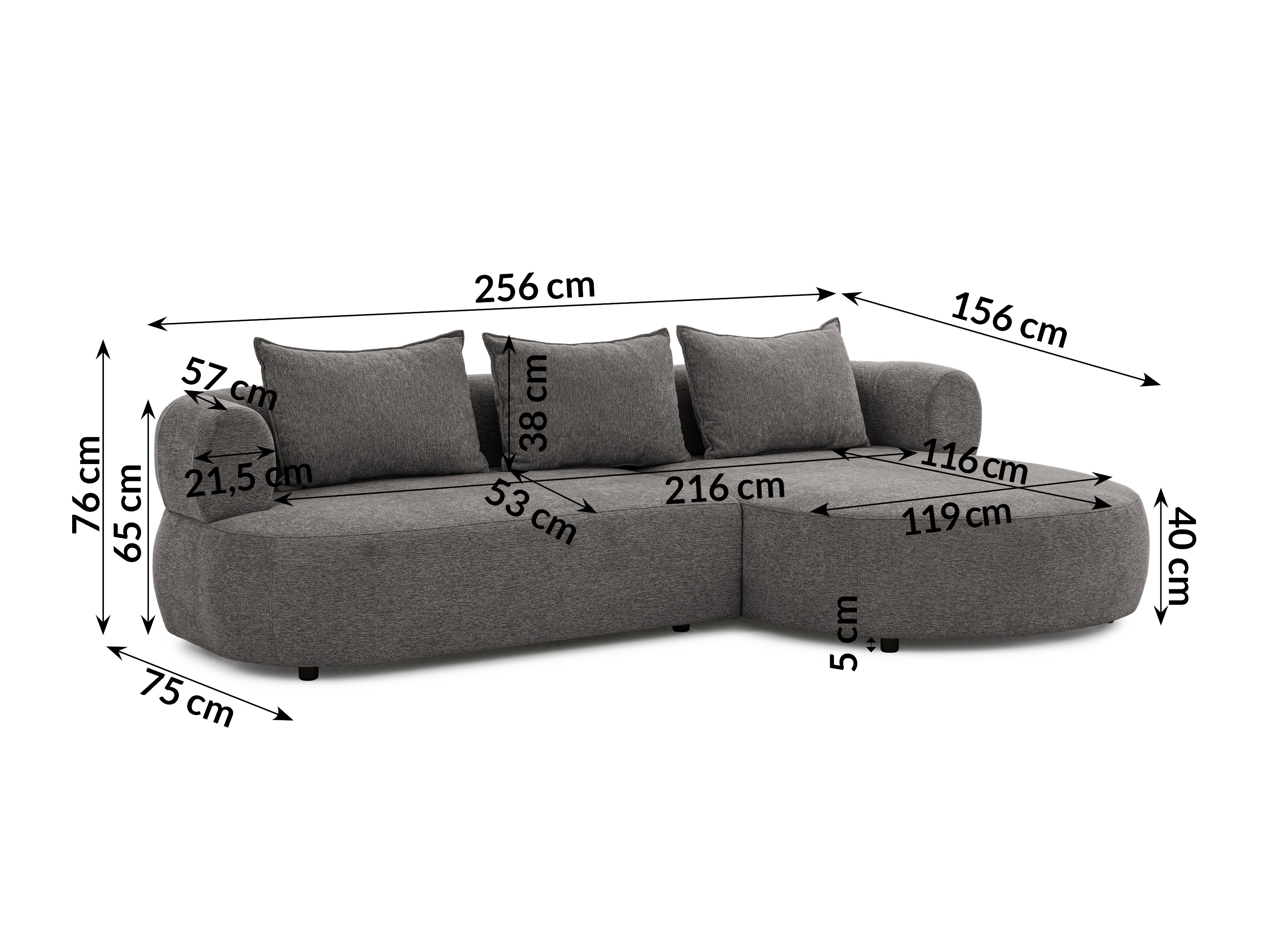 Corner sofa Rocklin 101 (Toro 05)
