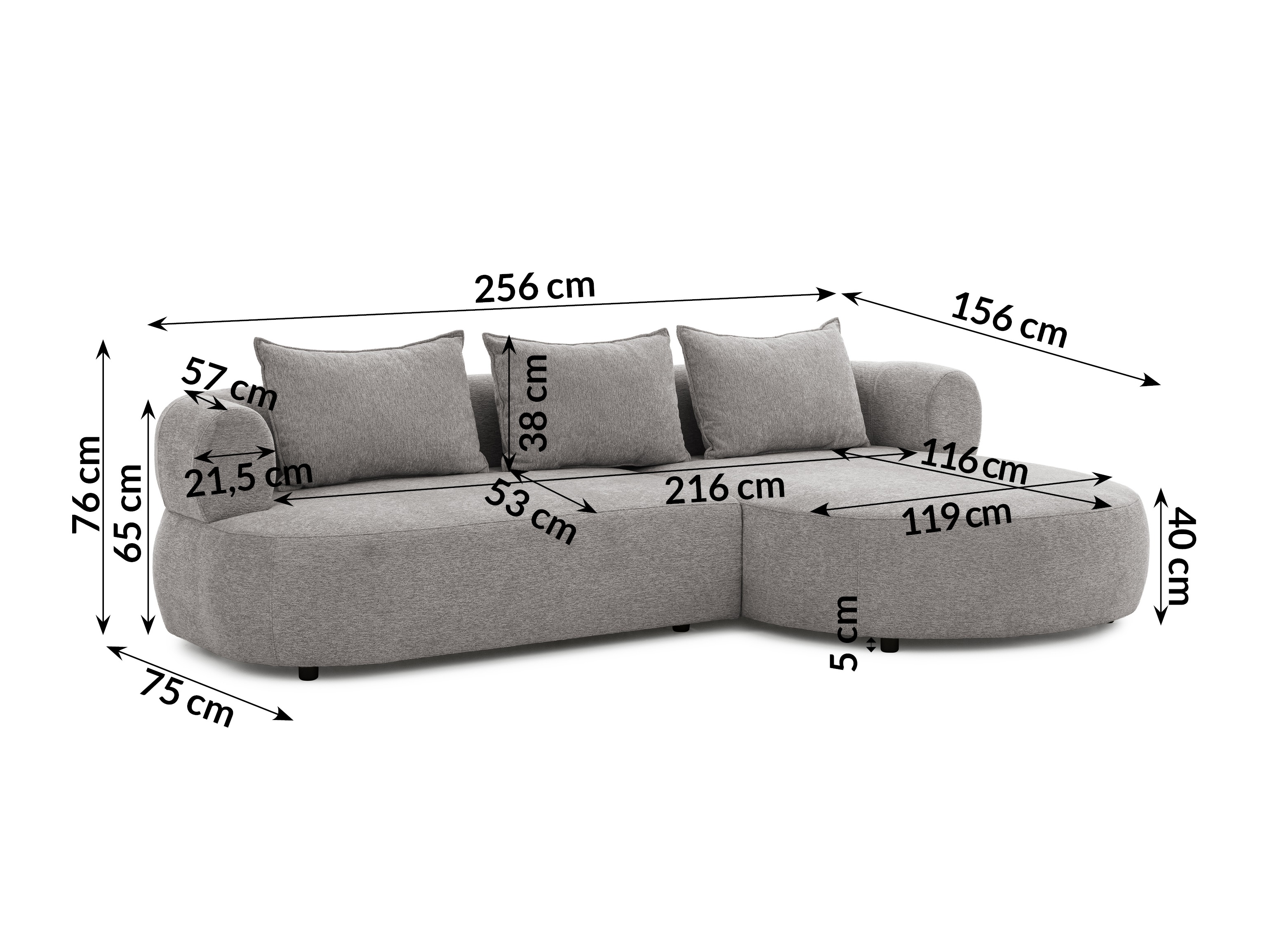 Corner sofa Rocklin 101 (Toro 10)