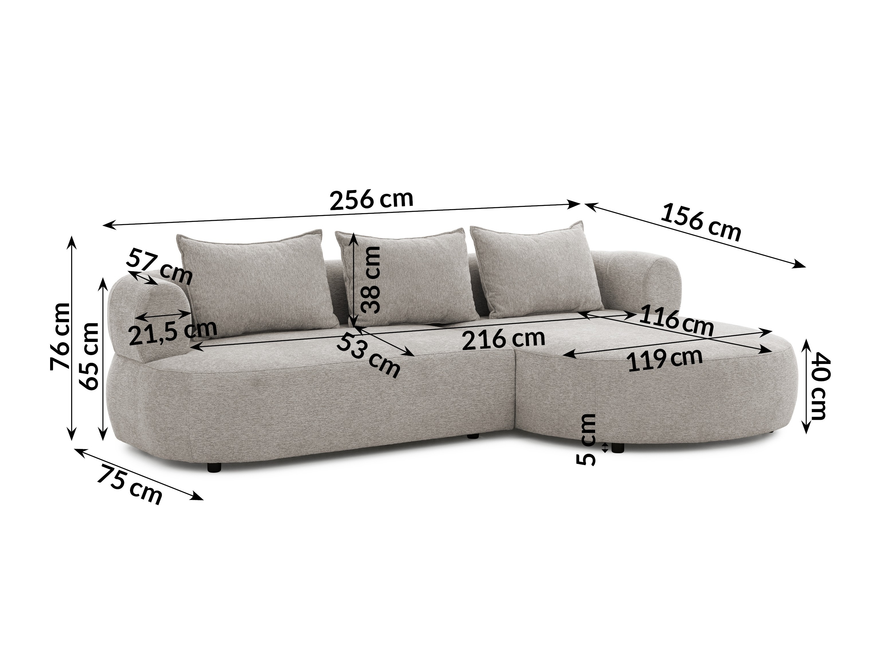 Corner sofa Rocklin 101 (Toro 145)