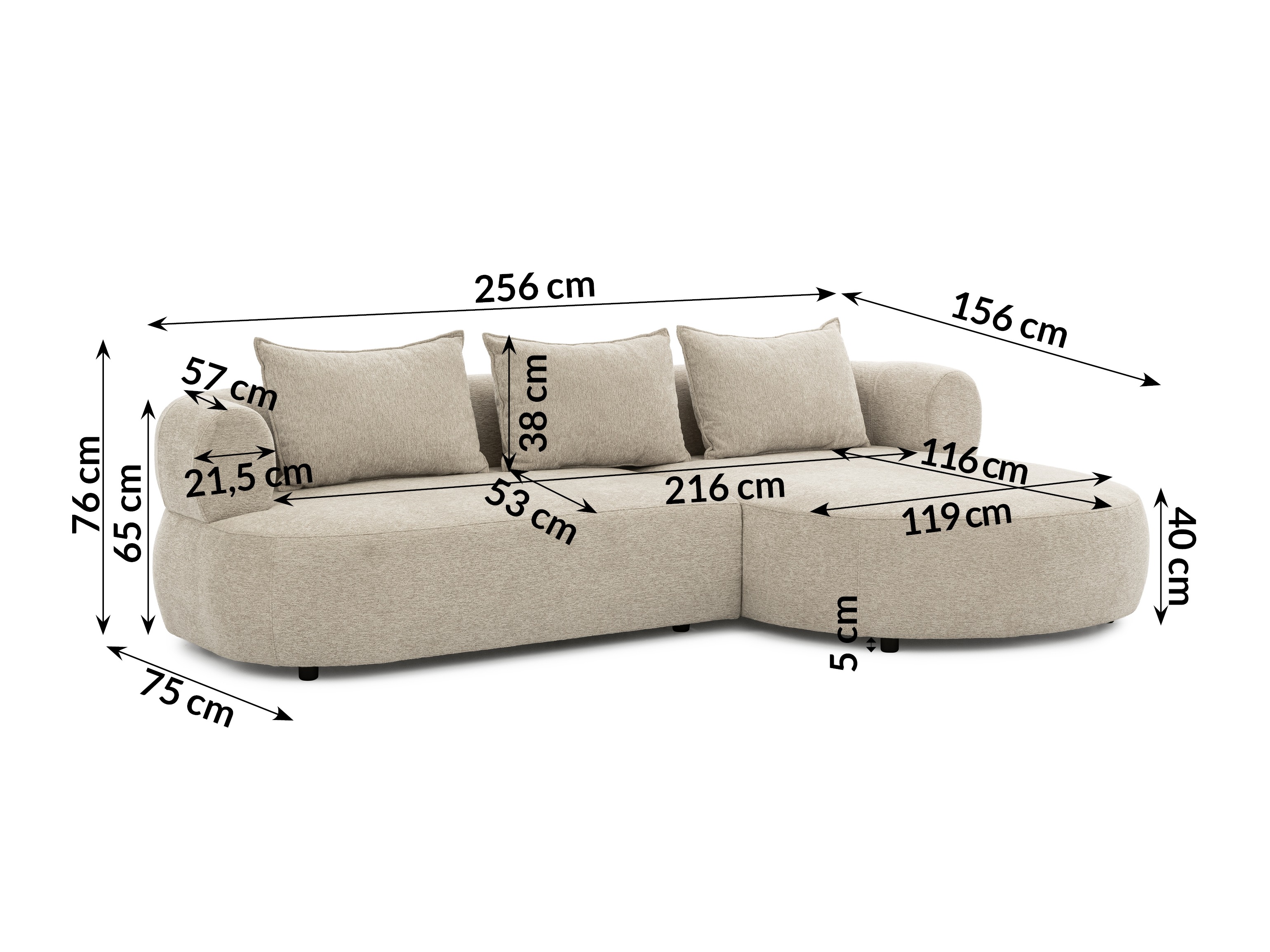 Corner sofa Rocklin 101 (Toro 25)
