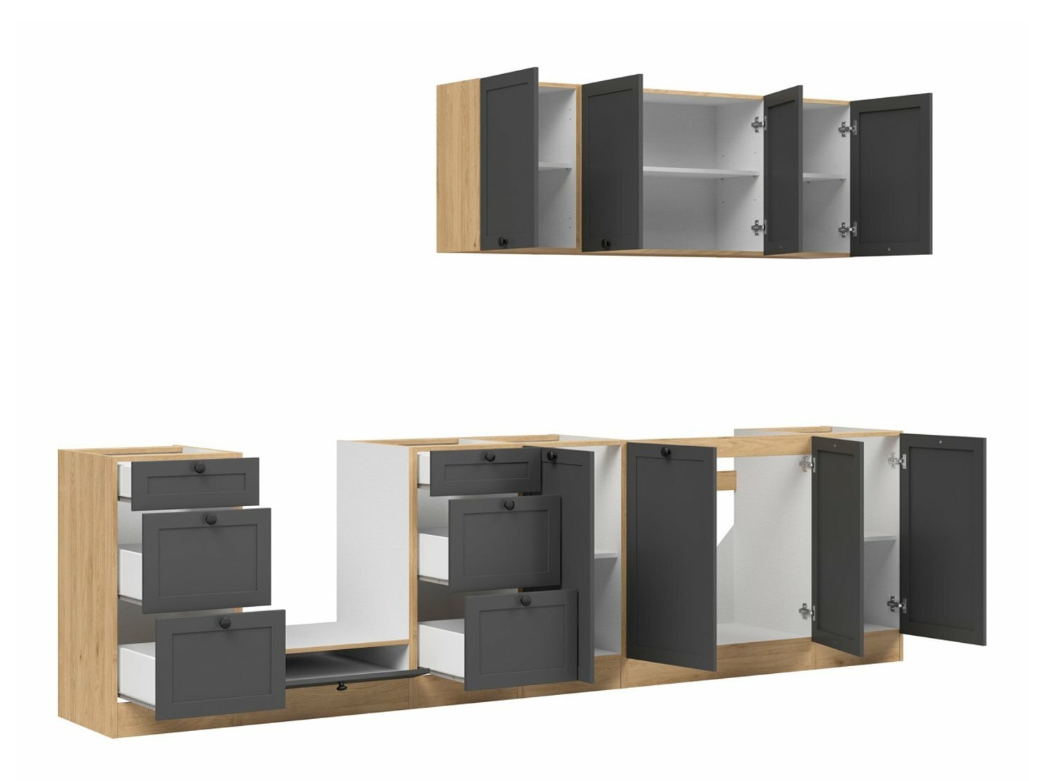 Modular kitchen set Classic Grey Oak 119