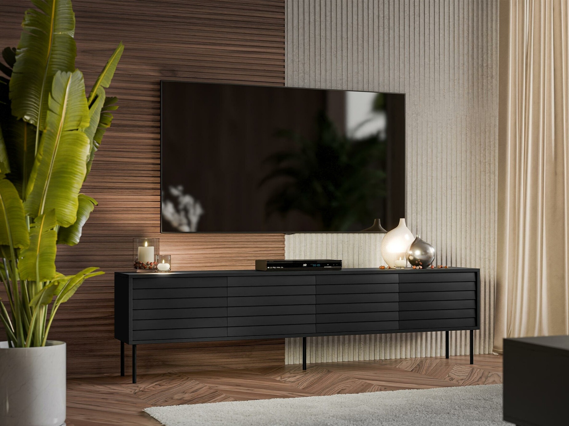 TV stand Flosoru 105 (Black)