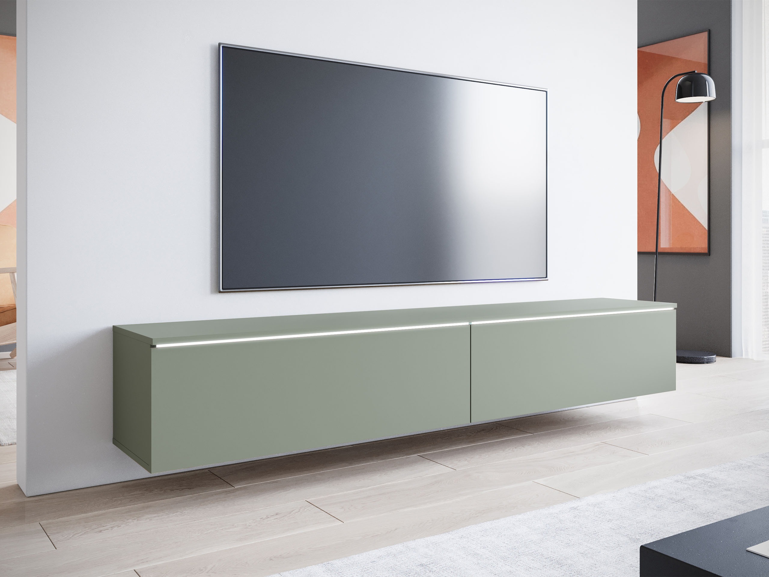 TV stand Scientia I (Dusty green)