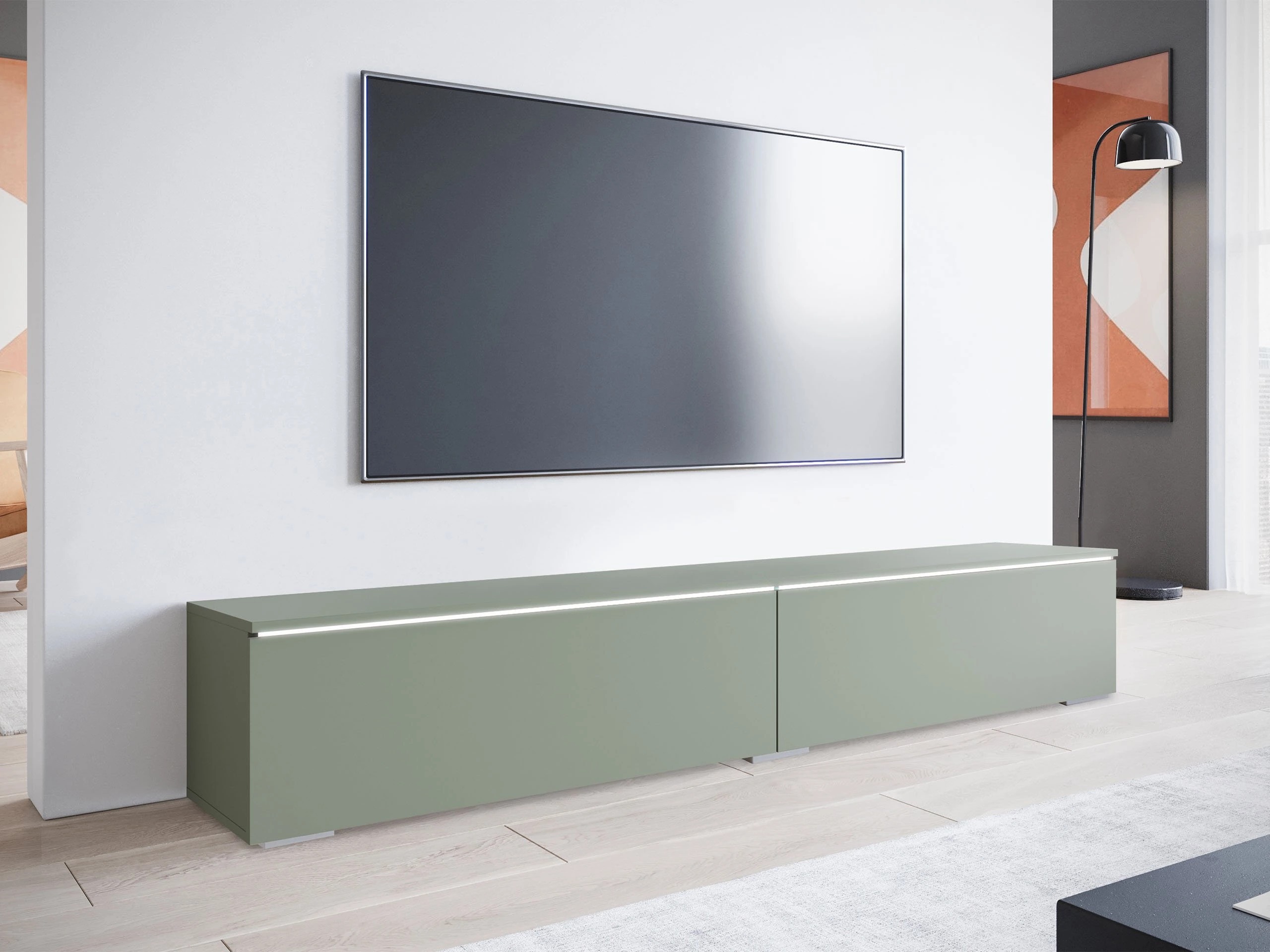TV stand Scientia I (Dusty green)