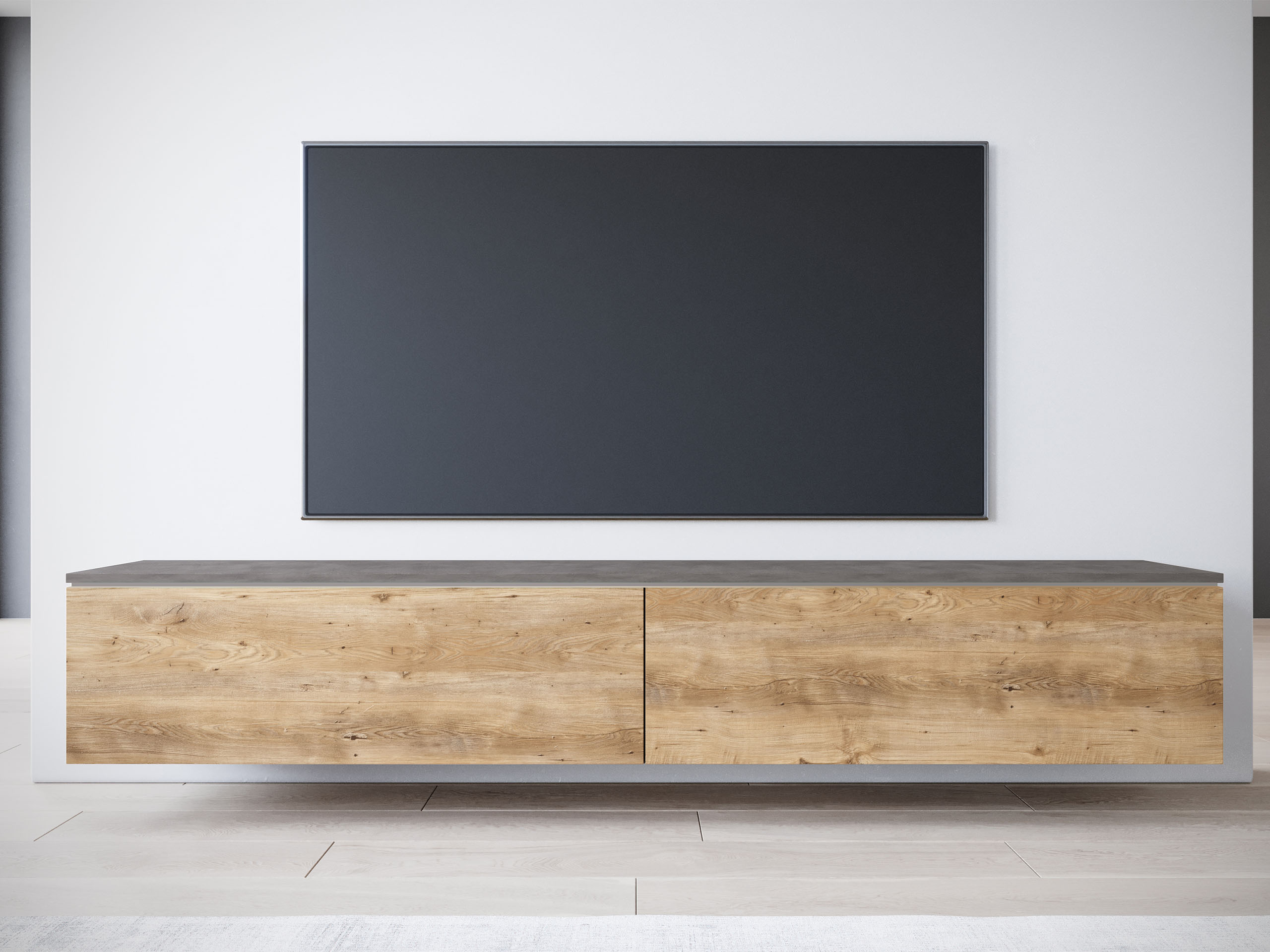 TV stand Scientia I (Matera grey + Chestnut)
