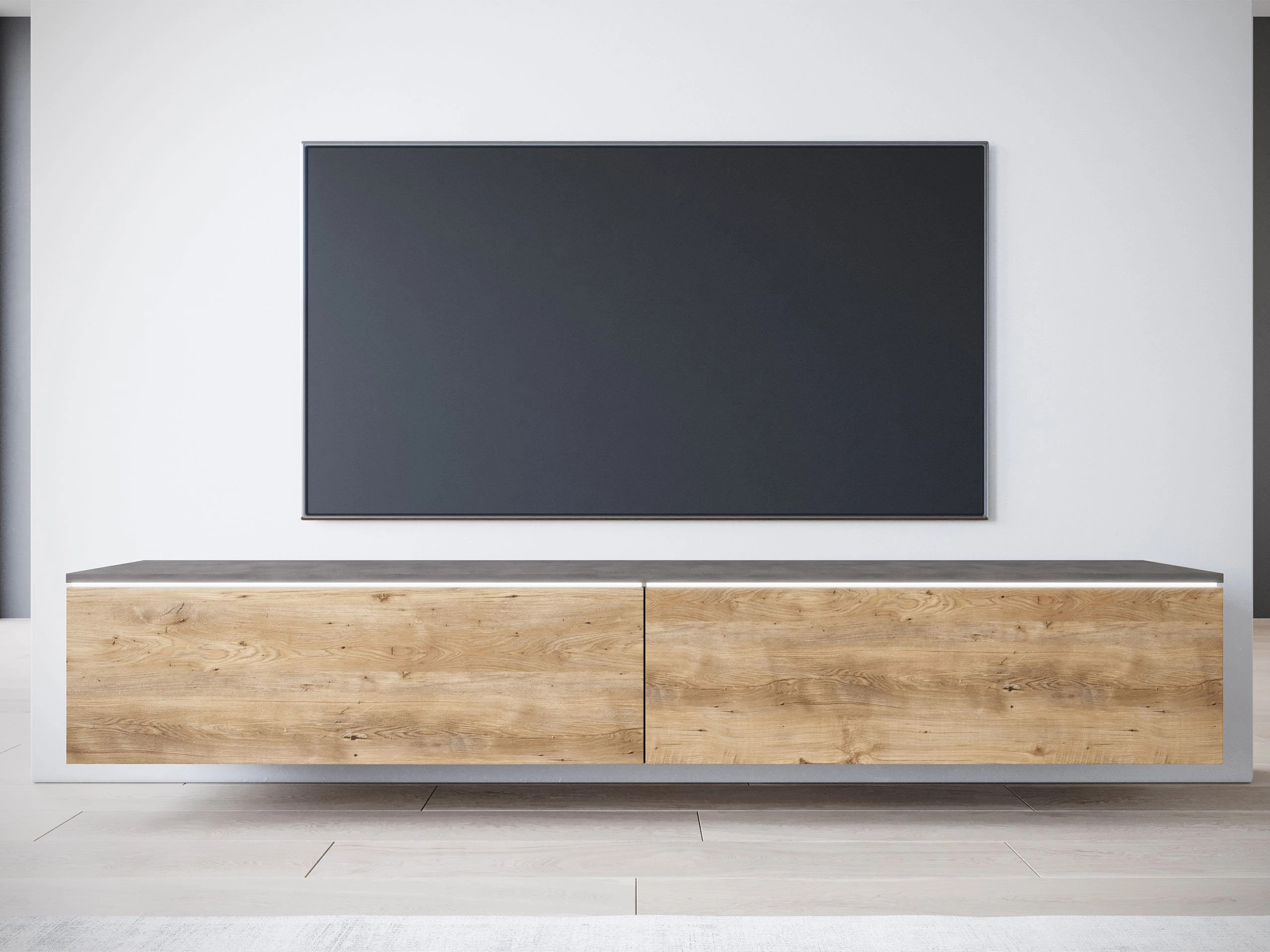 TV stand Scientia I (Matera grey + Chestnut)