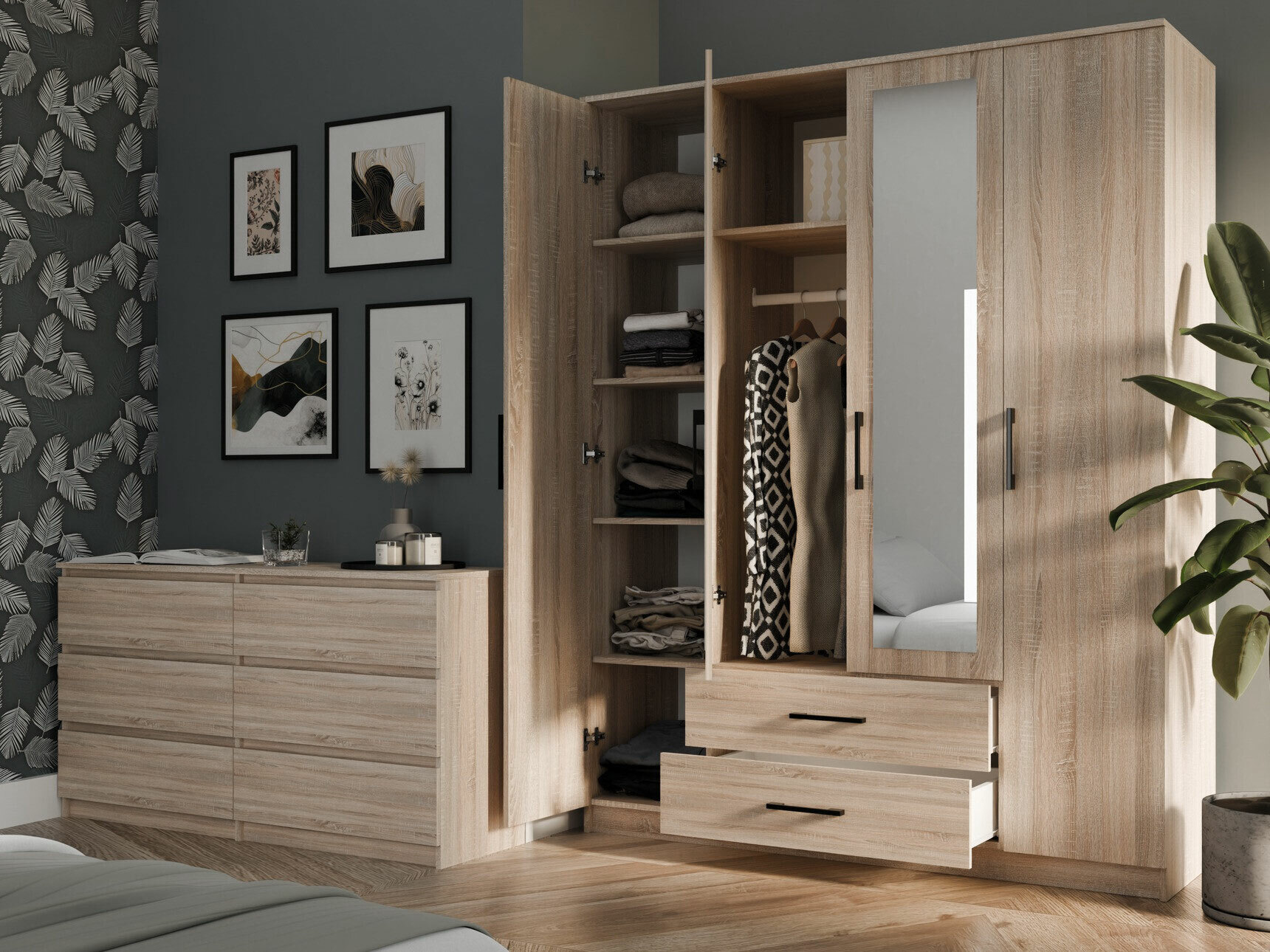 Wardrobe Mandeville 117 (Sonoma oak)