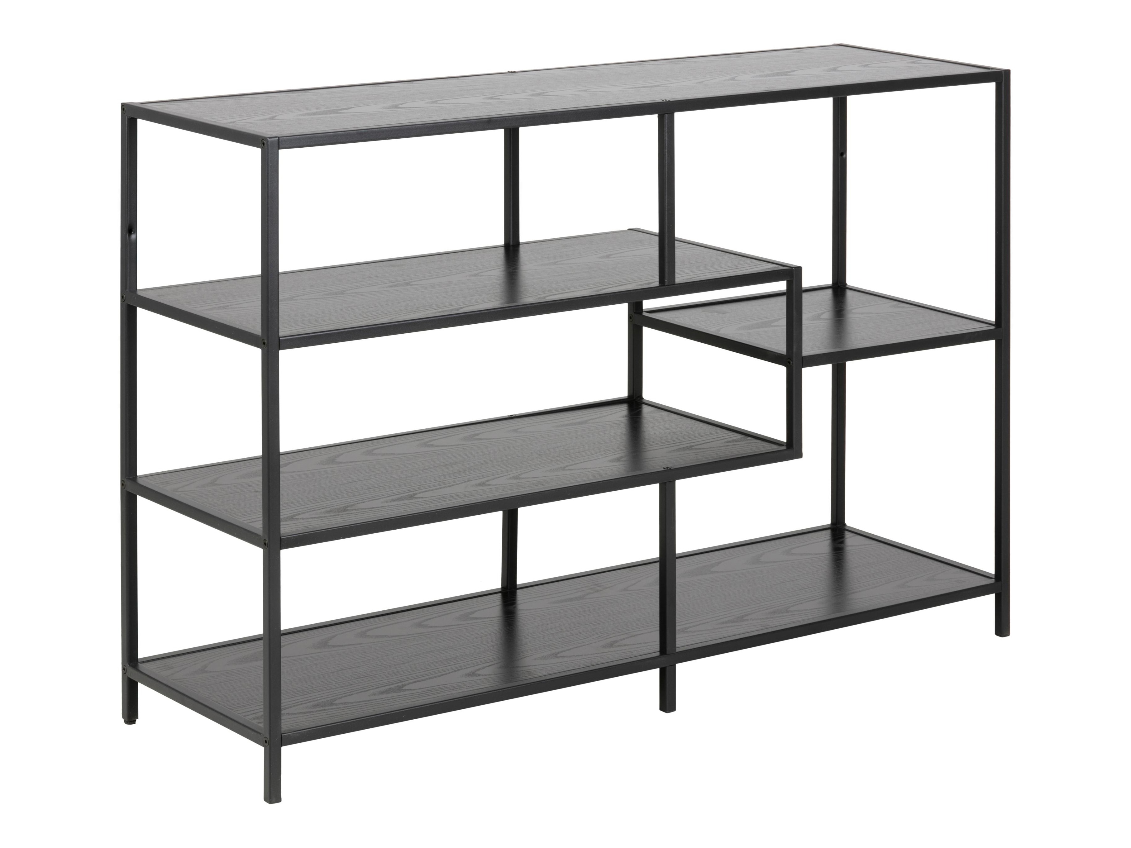 Bookcase Norsica Sevferi 102 (Black ash + Black)
