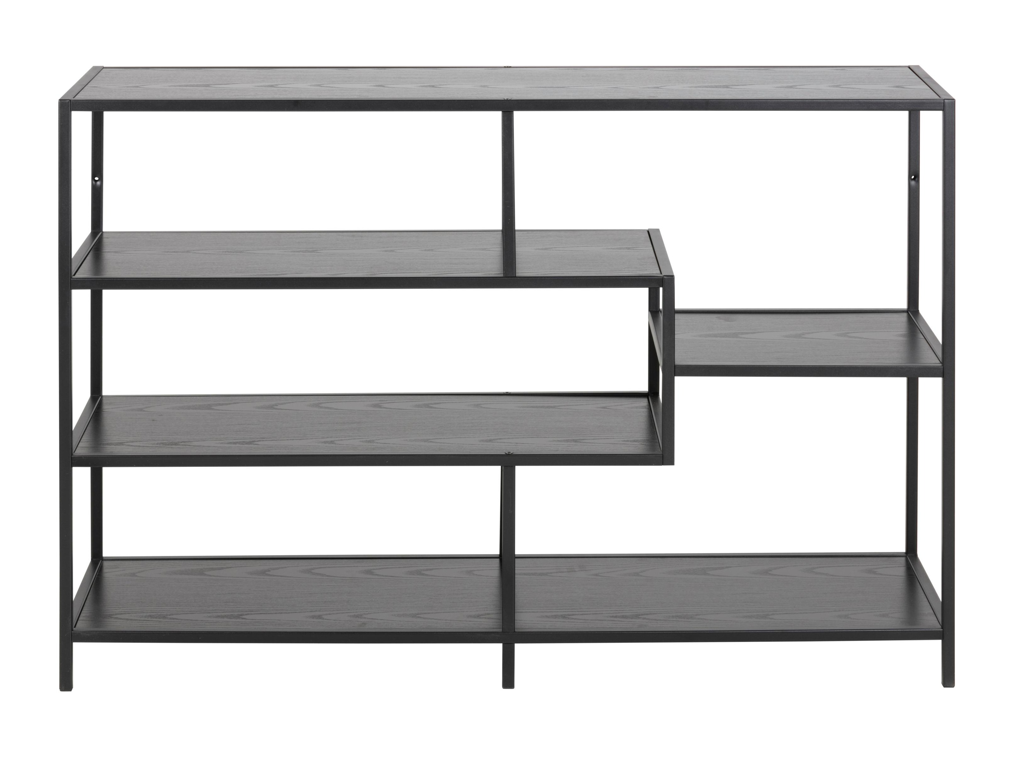 Bookcase Norsica Sevferi 102 (Black ash + Black)
