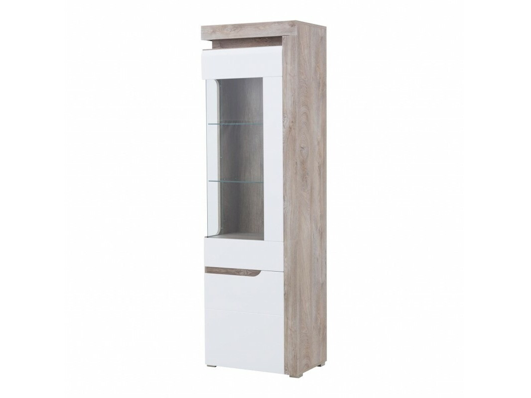 Bookcase Revelmi 105 (Oak + Glossy white)